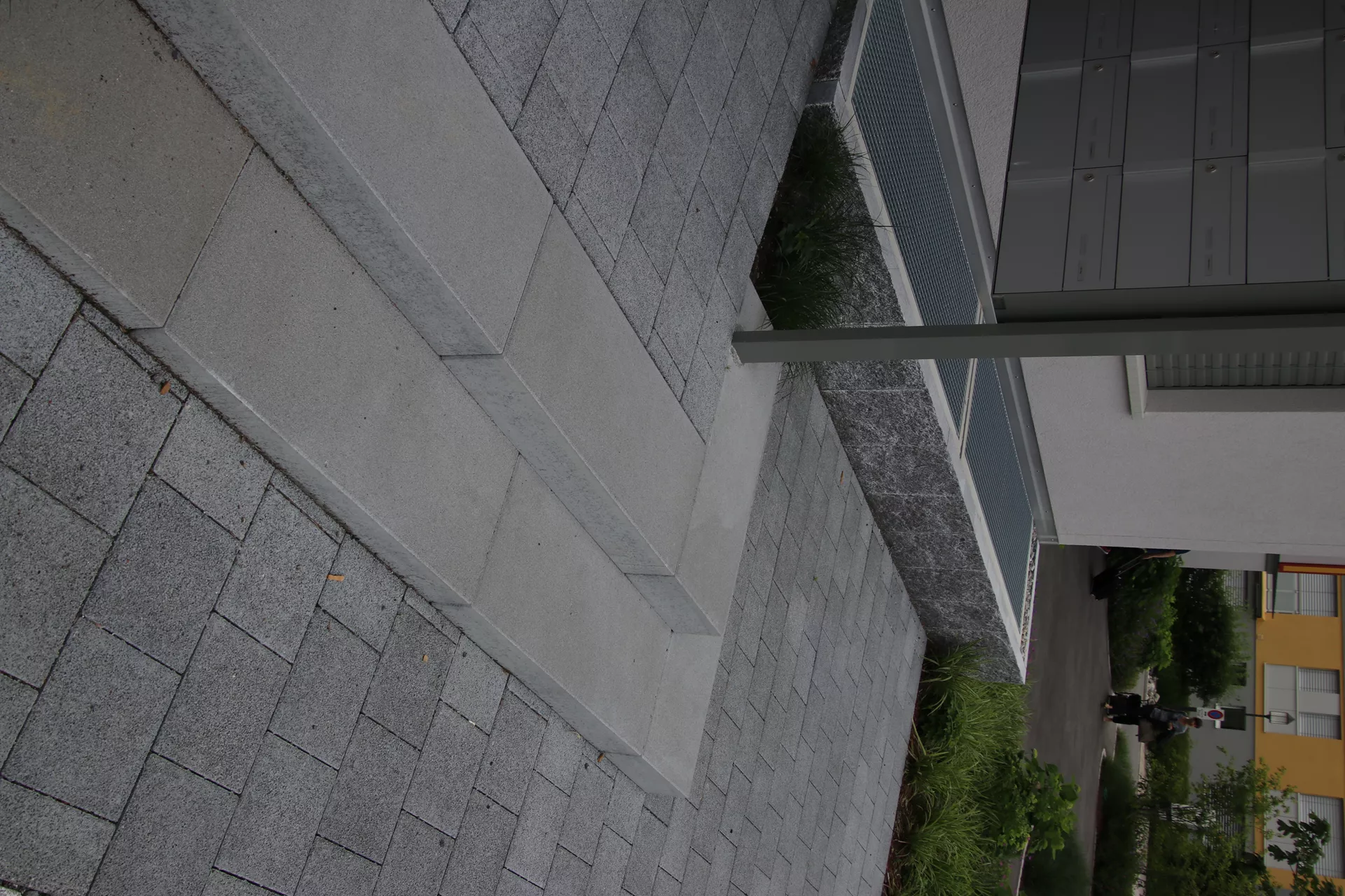 CLASSIC Blockstufe voll grau glatt gefast L 120 cm B 40 cm H 15 cm