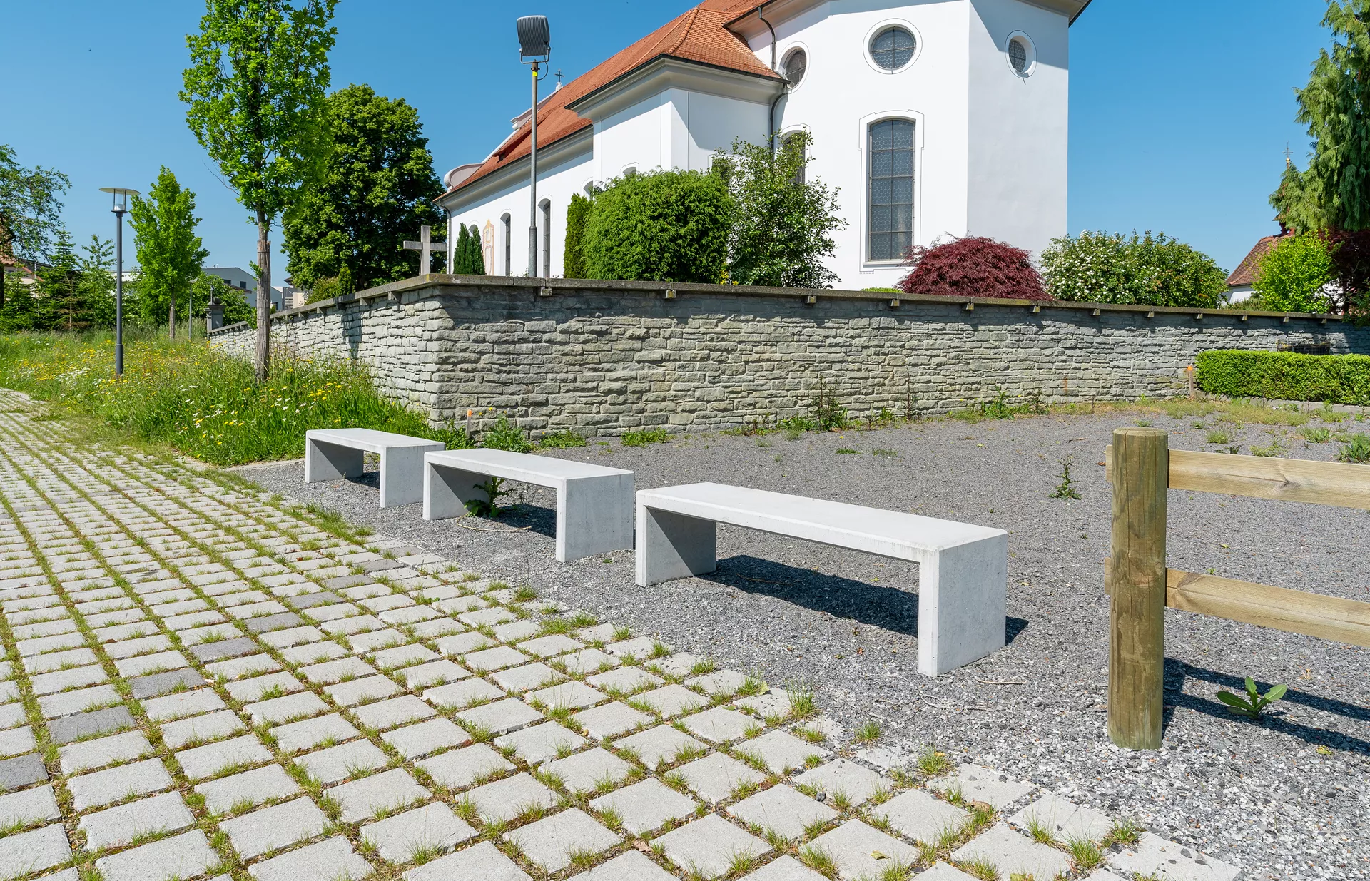 Gartenbank grau glatt gefast Normalelement bewehrt L 140 cm B 40 cm H 40 cm