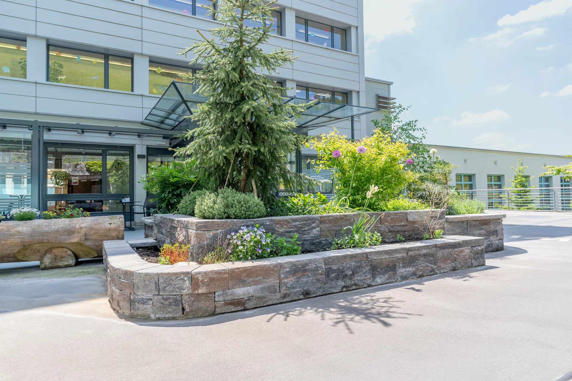 SANTURO Spaltstein-Landhausmauer Typ 2 2-seitig gespalten muschelkalk L 30-50 cm B 25 cm H 15 cm