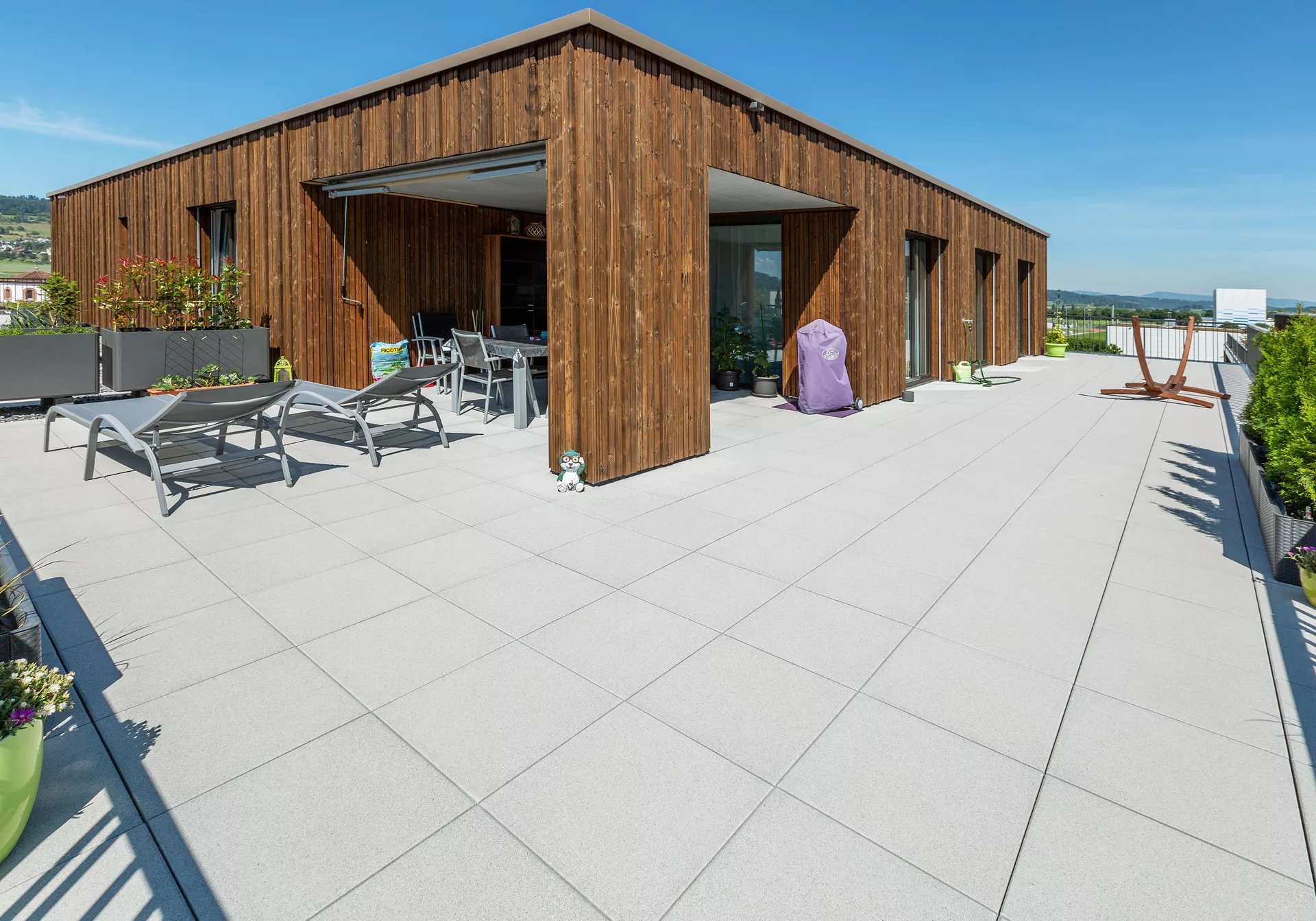 PARCO FINA Gartenplatte grau gestrahlt gefast L 50 cm B 50 cm H 4 cm