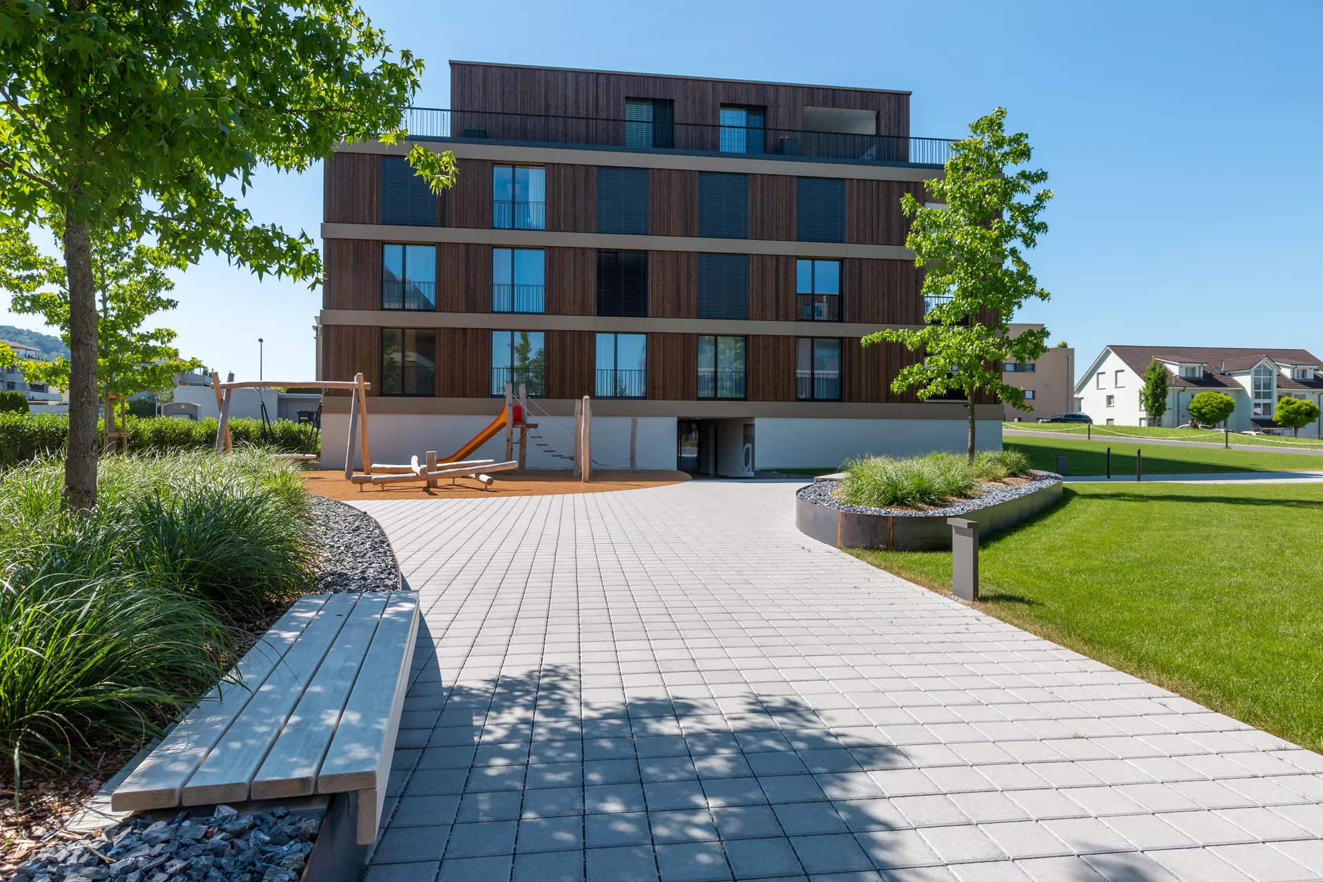 CLASSIC DRAIN Ökostein mit Nocken Normalstein grau glatt leicht gefast L 20 cm B 20 cm H 6 cm