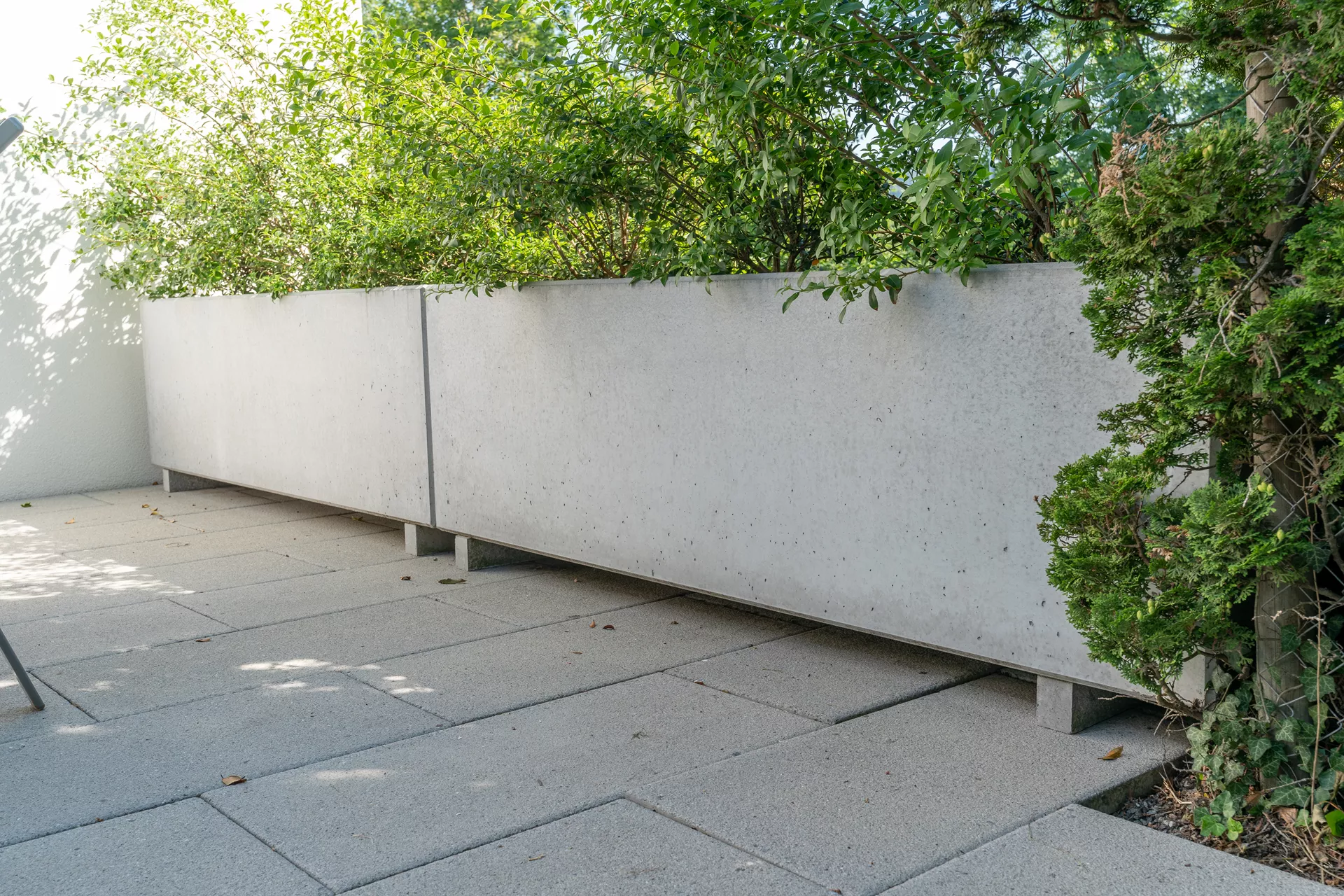 PARCO Pflanzentrog rechteckig grau glatt L 200 cm B 50 cm H 50 cm W 5 cm