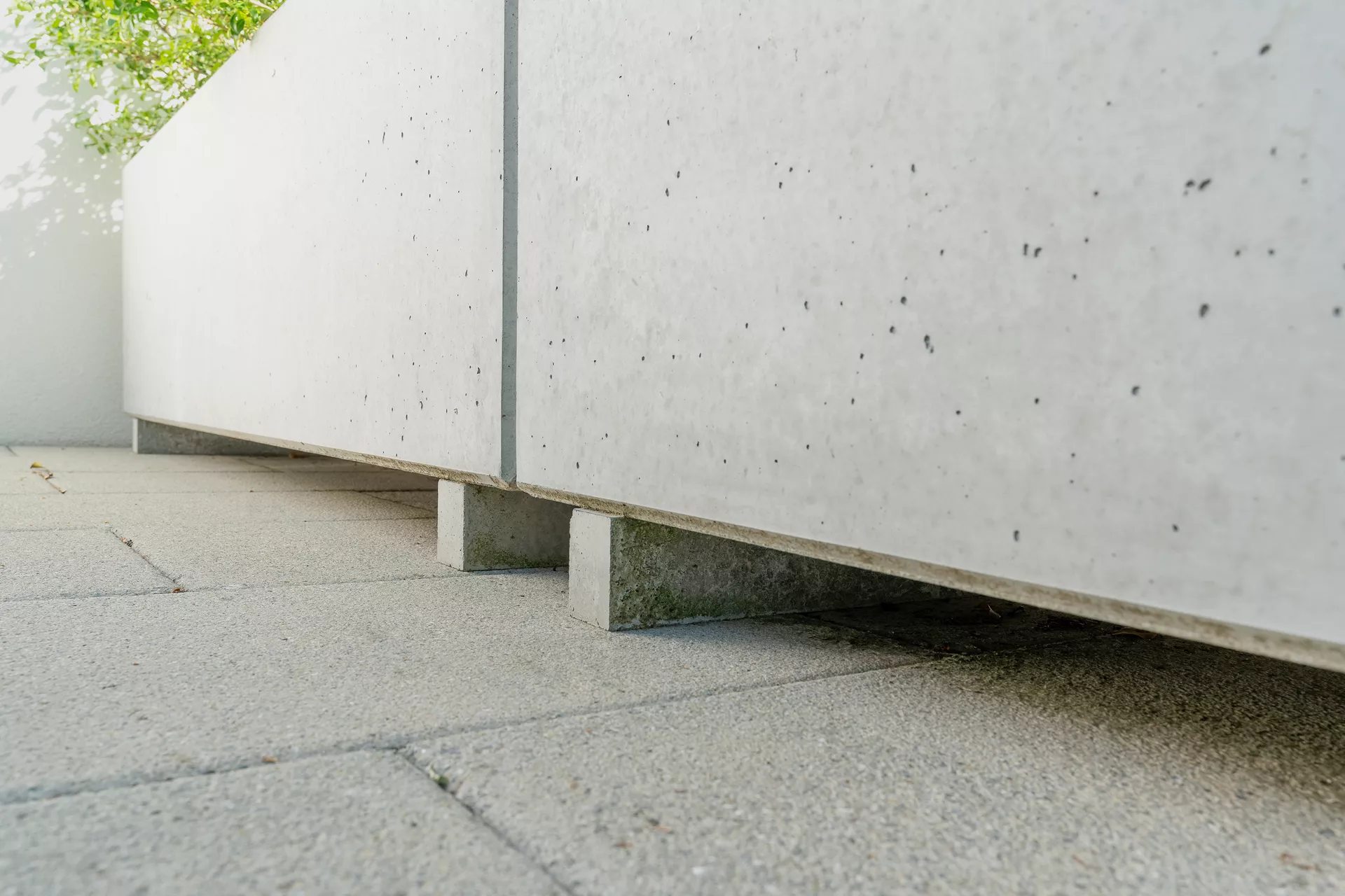 PARCO Sockel für Pflanzen- und Brunnentrog grau glatt L 58 cm B 8 cm H 6 cm