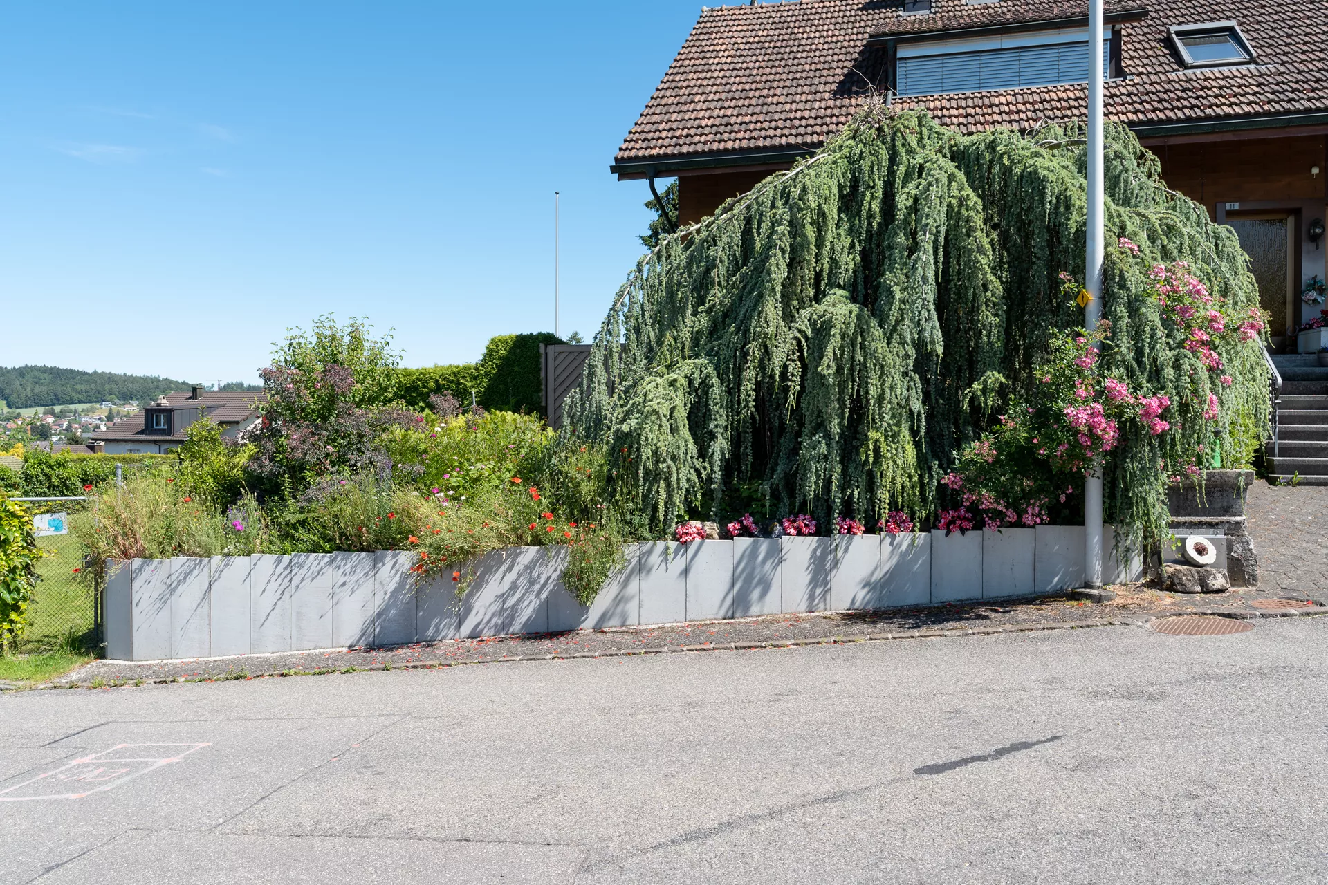 Betonbrett gegossen leicht bewehrt grau glatt vollkantig L 150 cm B 4 cm H 30 cm