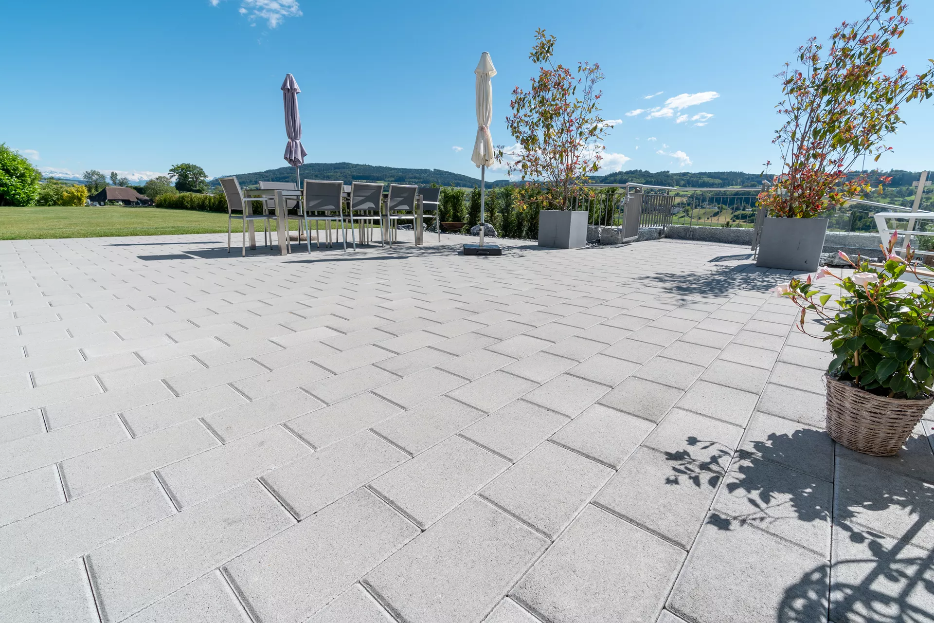 CLASSIC Pflasterstein mit Nocken grau glatt gefast L 30 cm B 20 cm H 6 cm