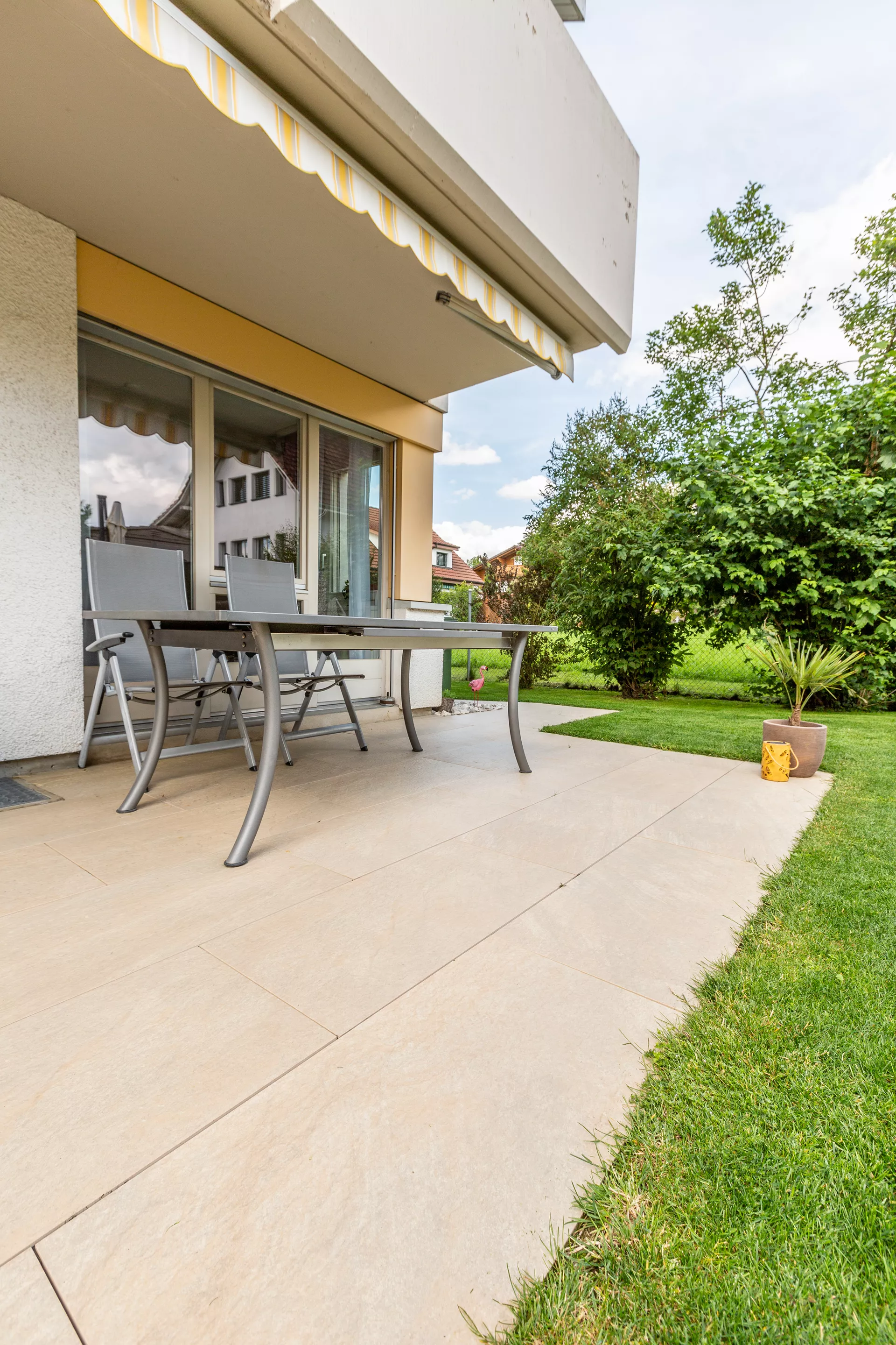 Feinsteinzeug Gehwegplatte Pietra di Barge beige strukturiert vollkantig L 90 cm B 45 cm H 2 cm