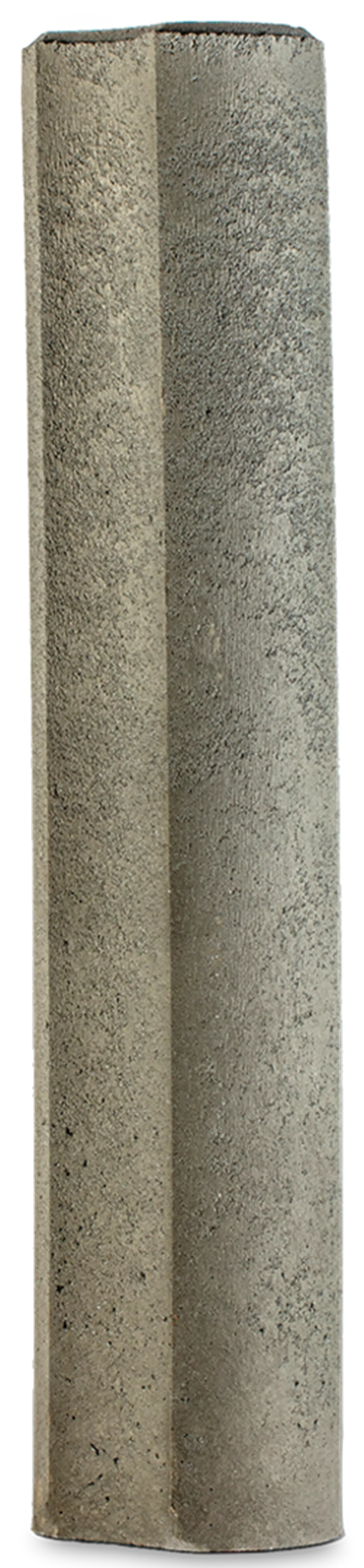 Palisade rund grau glatt gefast unbewehrt mit Kehlung leicht konisch D 20 cm H 80 cm