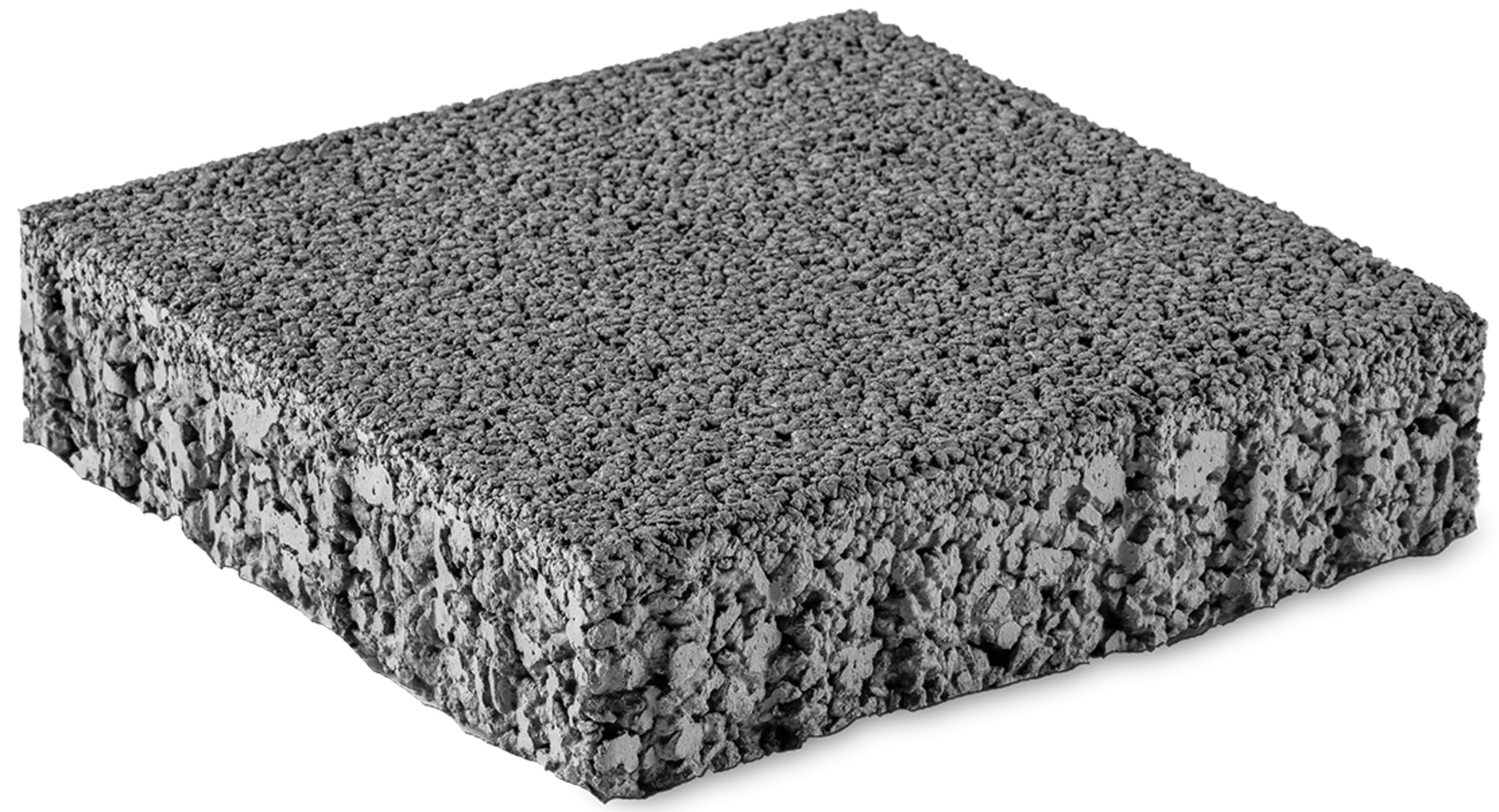 CARENA Sickerstein fino mit Nocken grau haufwerksporig gefast L 25 cm B 25 cm H 6 cm