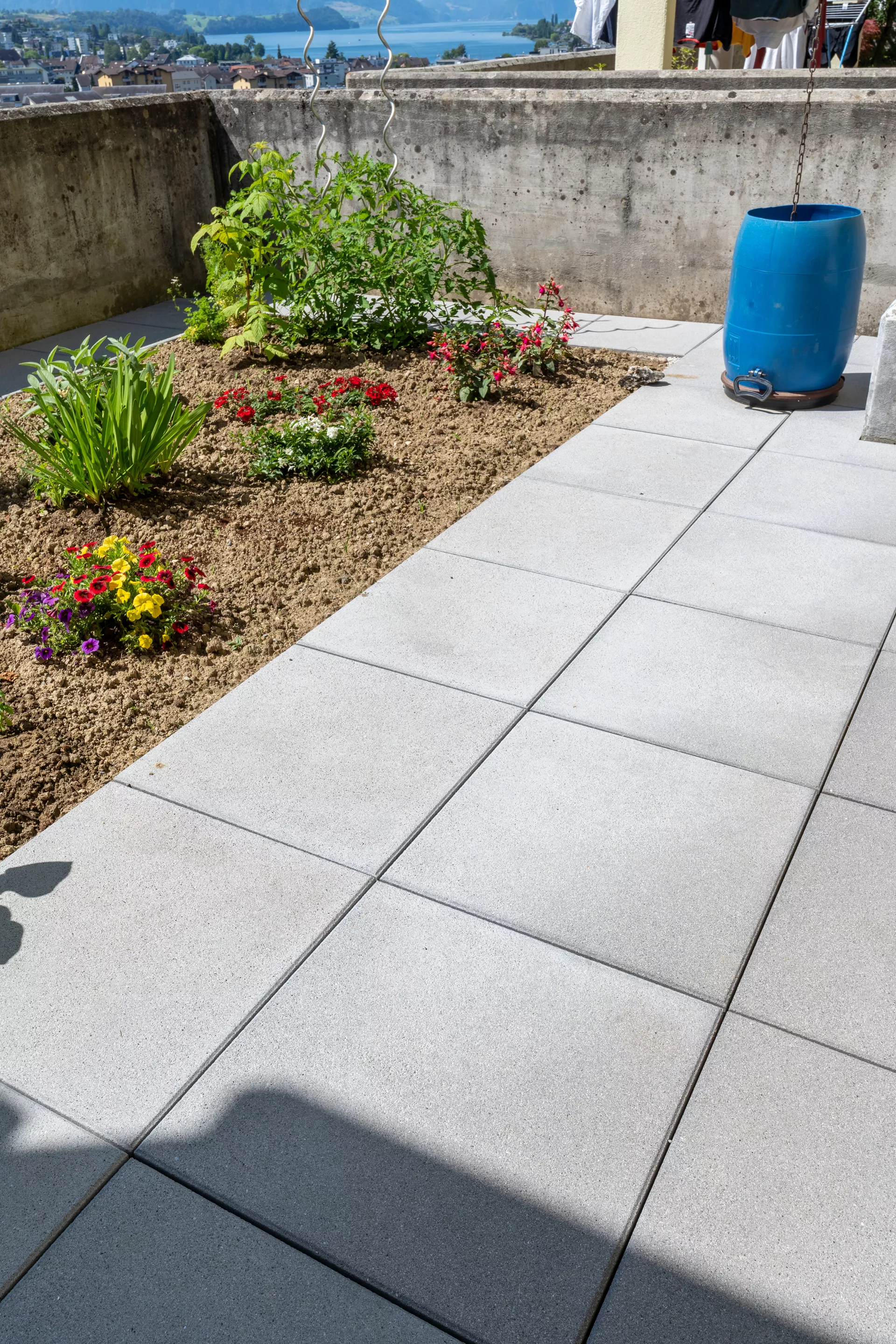 ESTRELLA fino Gehwegplatte grau-anthrazit gestrahlt gefast L 50 cm B 50 cm H 4 cm