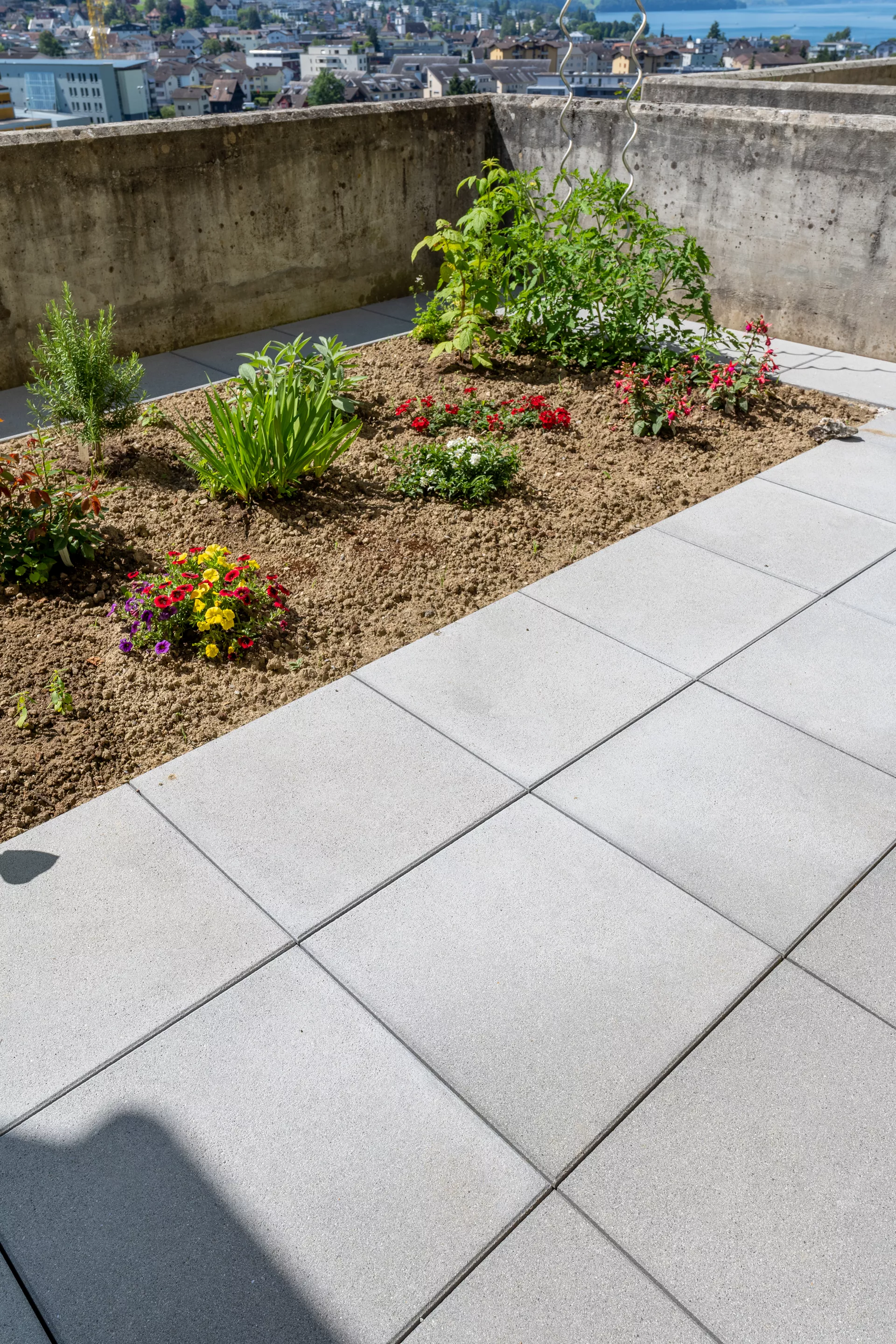 ESTRELLA fino Gehwegplatte grau-anthrazit gestrahlt gefast L 50 cm B 50 cm H 4 cm