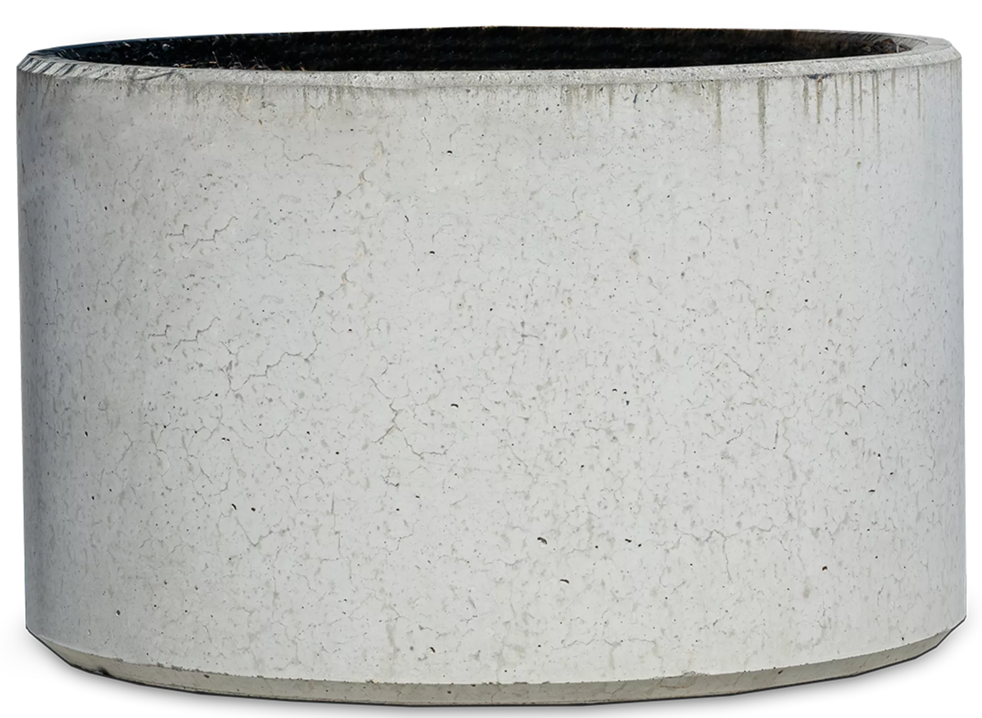 PARCO Pflanzentrog rund grau glatt OD 80 cm H 50 cm W 4 cm R 40 cm