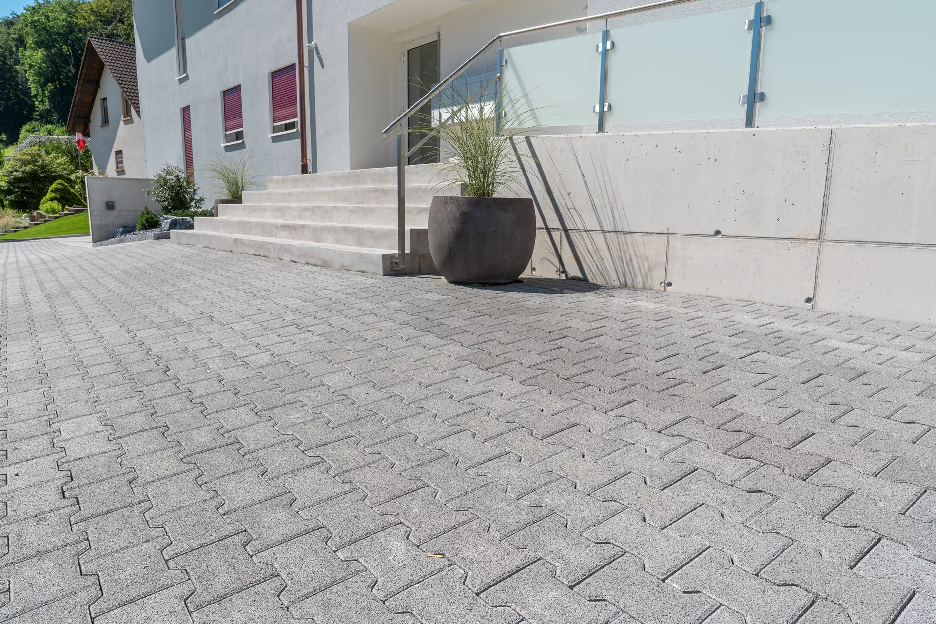 H Sickerstein Normalstein grau fein gefast L 20 cm B 16.5 cm H 8 cm