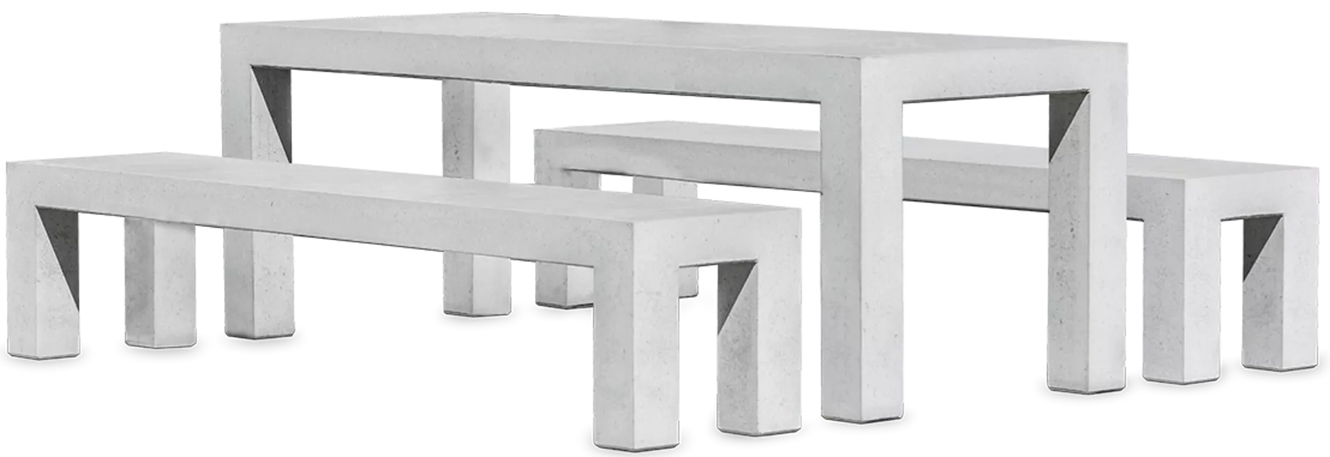 INTERMEZZO Bank light grau glatt vollkantig bewehrt ohne Vertiefung für Einlage L 220 cm B 45 cm H 45 cm