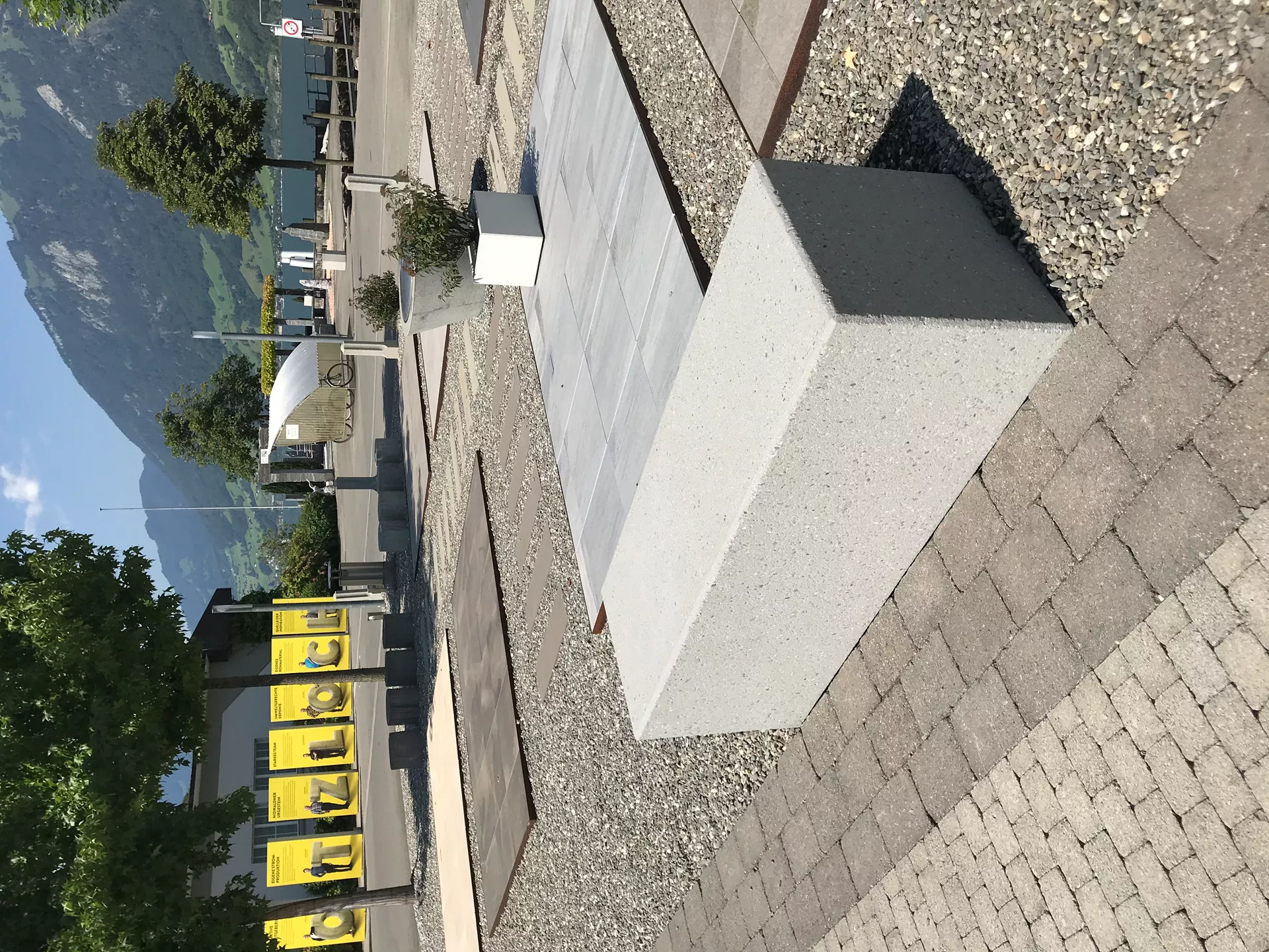 PARCO Sitzbank rechteckig grau gestrahlt gefast L 120 cm B 50 cm H 50 cm W 5 cm