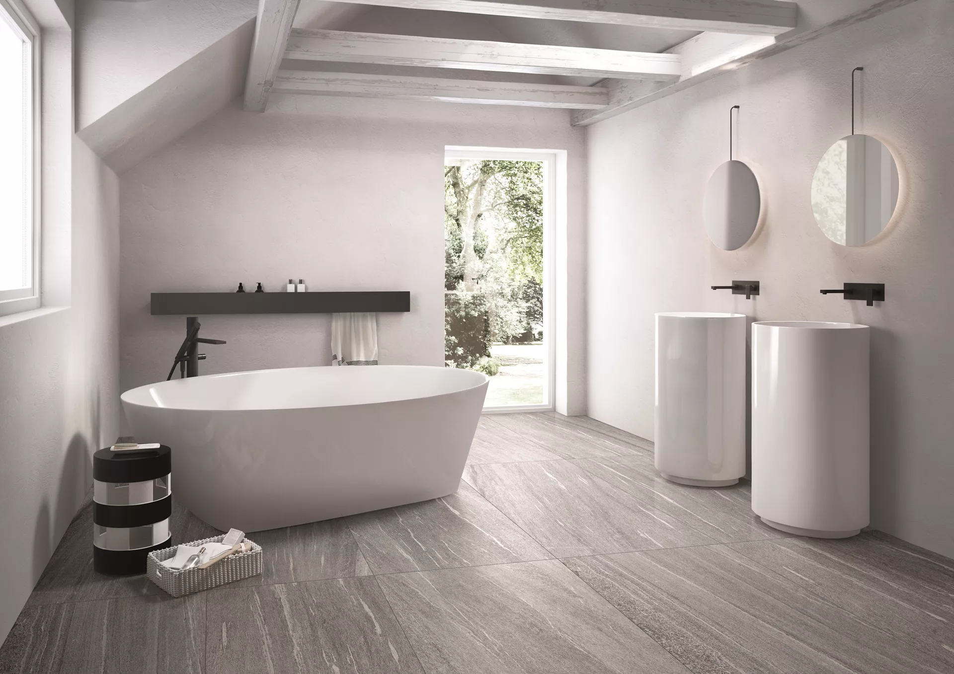 Feinsteinzeug Gehwegplatte GRANITO GREY strukturiert vollkantig L 60 cm B 60 cm H 2 cm