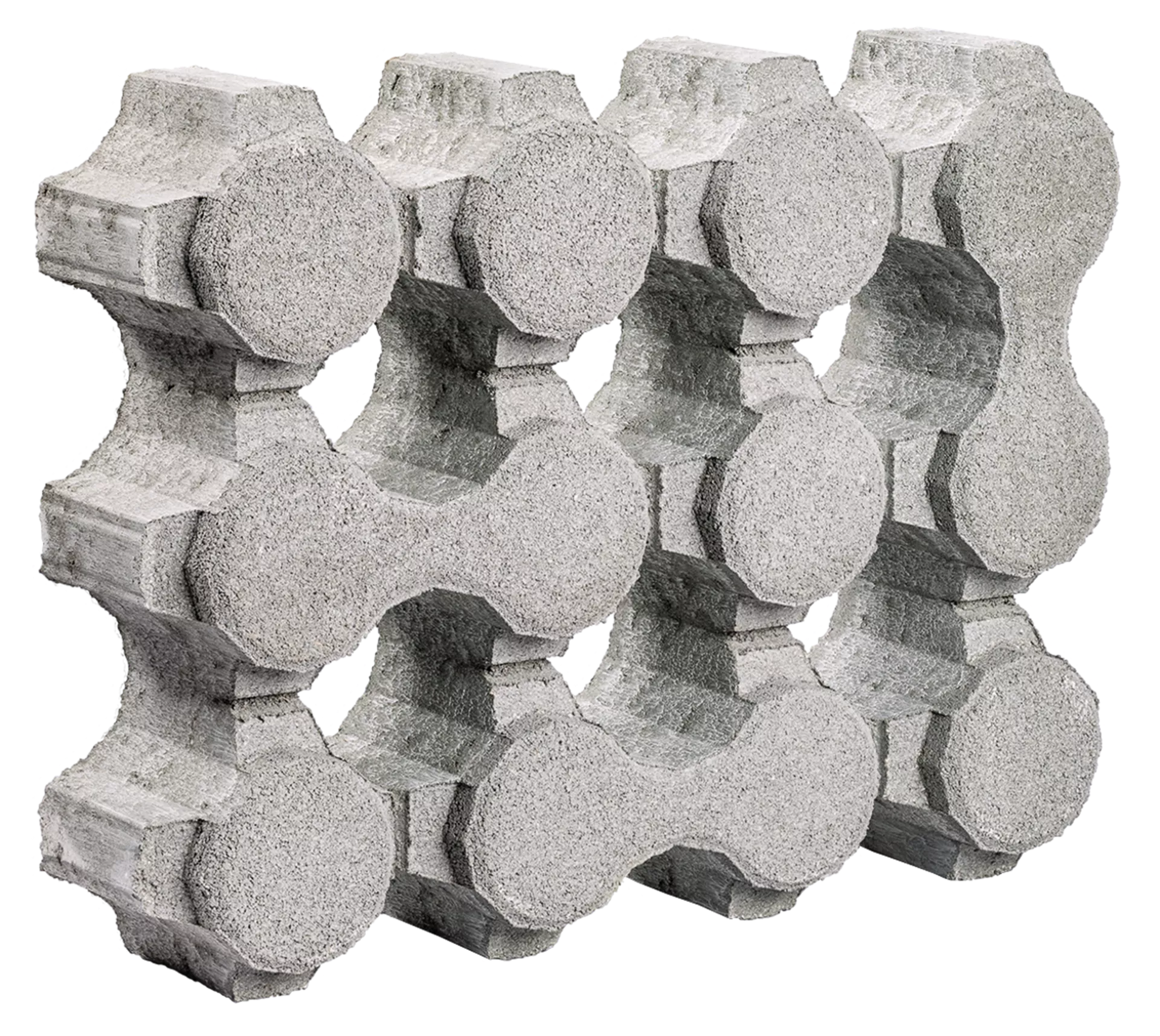 BUGNATO Rasengitterstein grau glatt L 50 cm B 30 cm H 12 cm