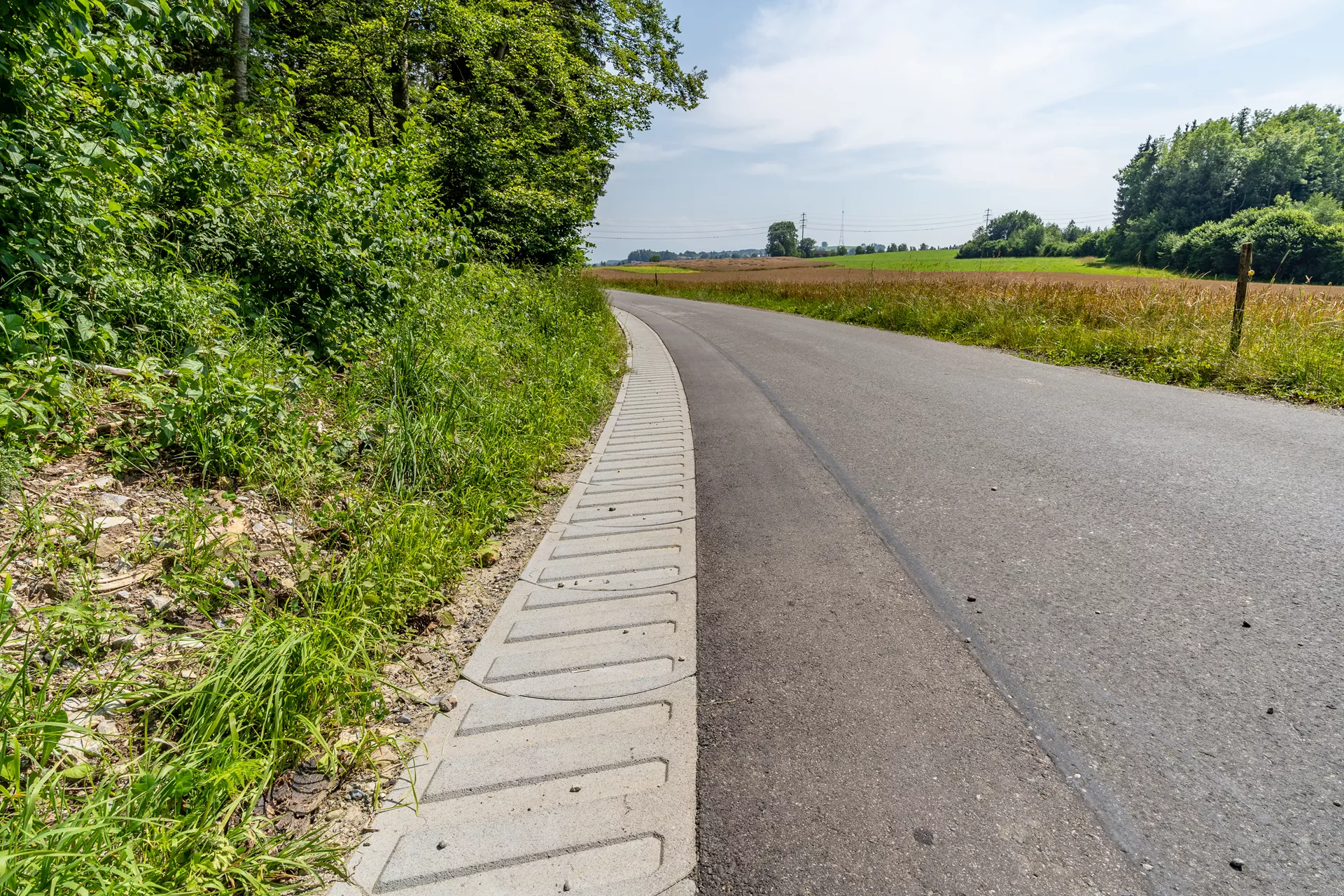 STRADAFINO Bankett- und Spurelement grau gerillt gefast L 50 cm B 50 cm H 14 cm