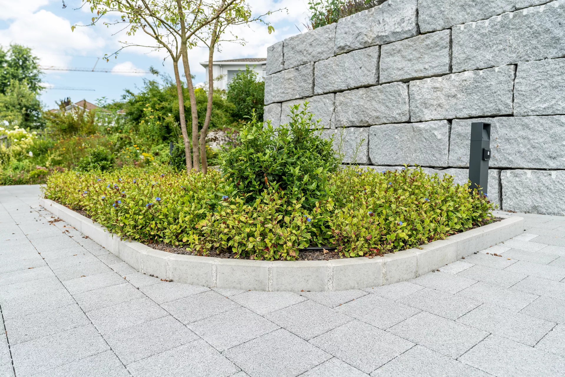 Stellplatte grau glatt beidseitig gefast L 100 cm B 6 cm H 25 cm