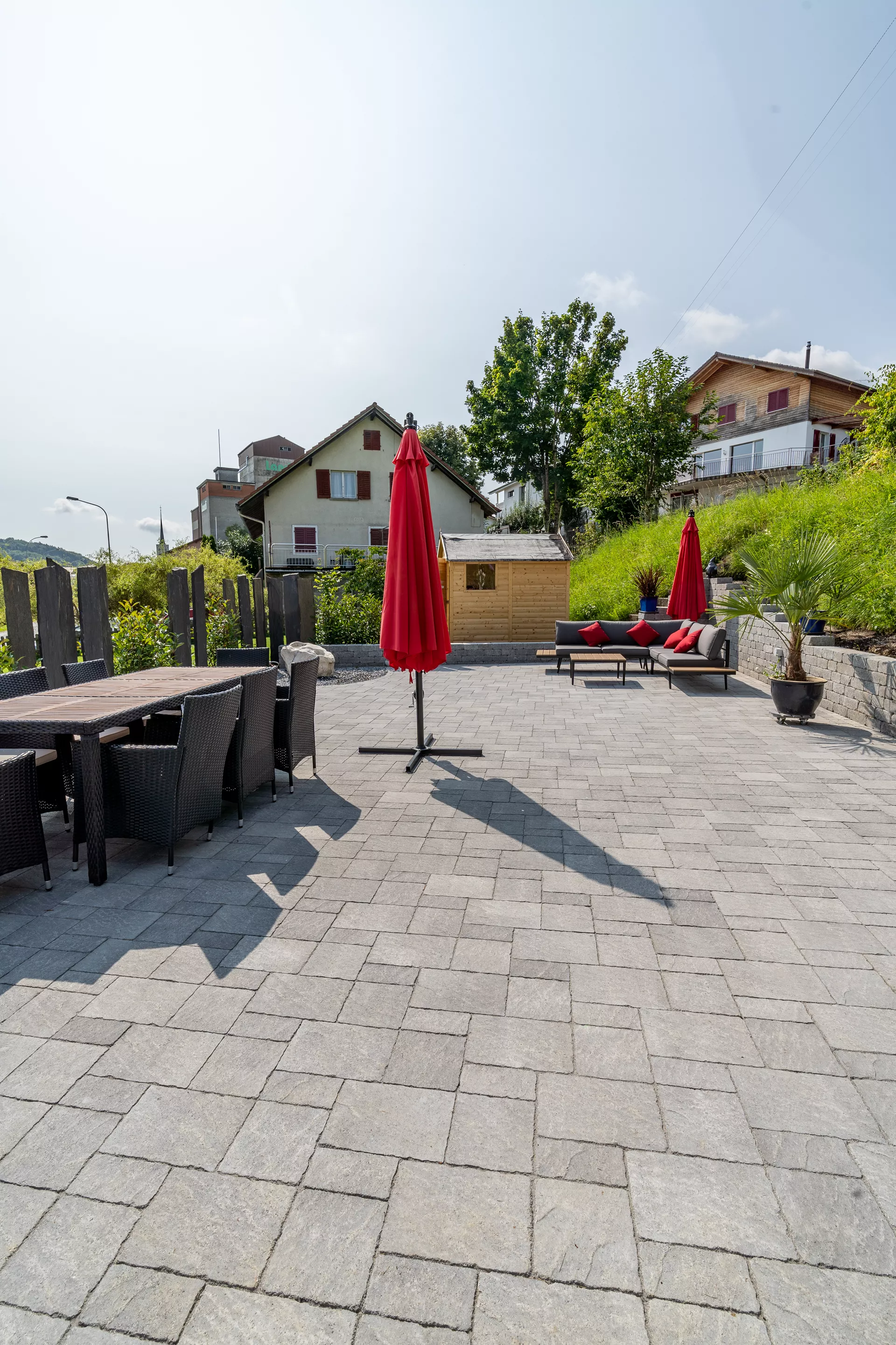 FRIEDA FORMATO Pflasterstein perlgrau strukturiert Kanten gebr. L 10, 20, 30 cm B 20 cm H 7 cm