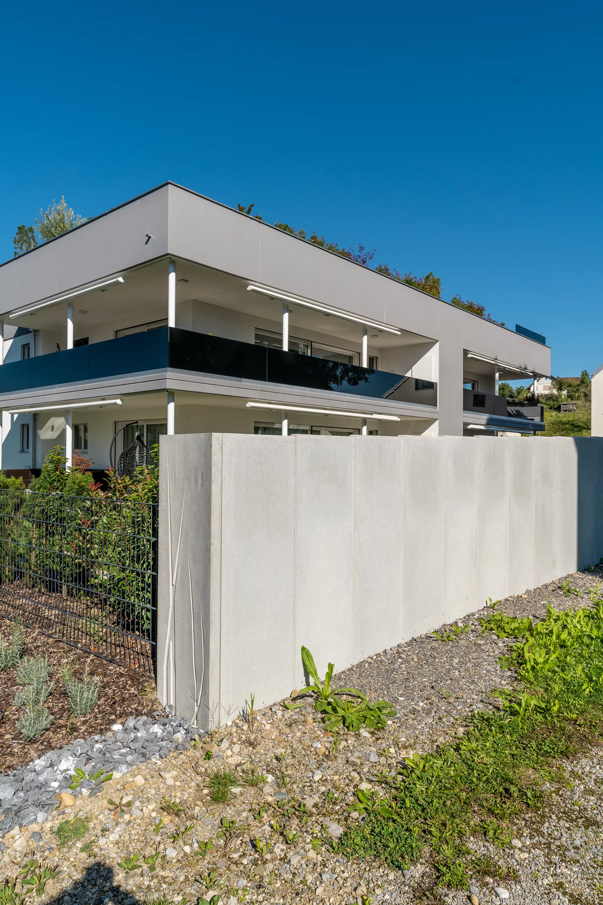 Betonstele bewehrt ohne Motiv grau glatt vollkantig L 50 cm B 6 cm H 250 cm