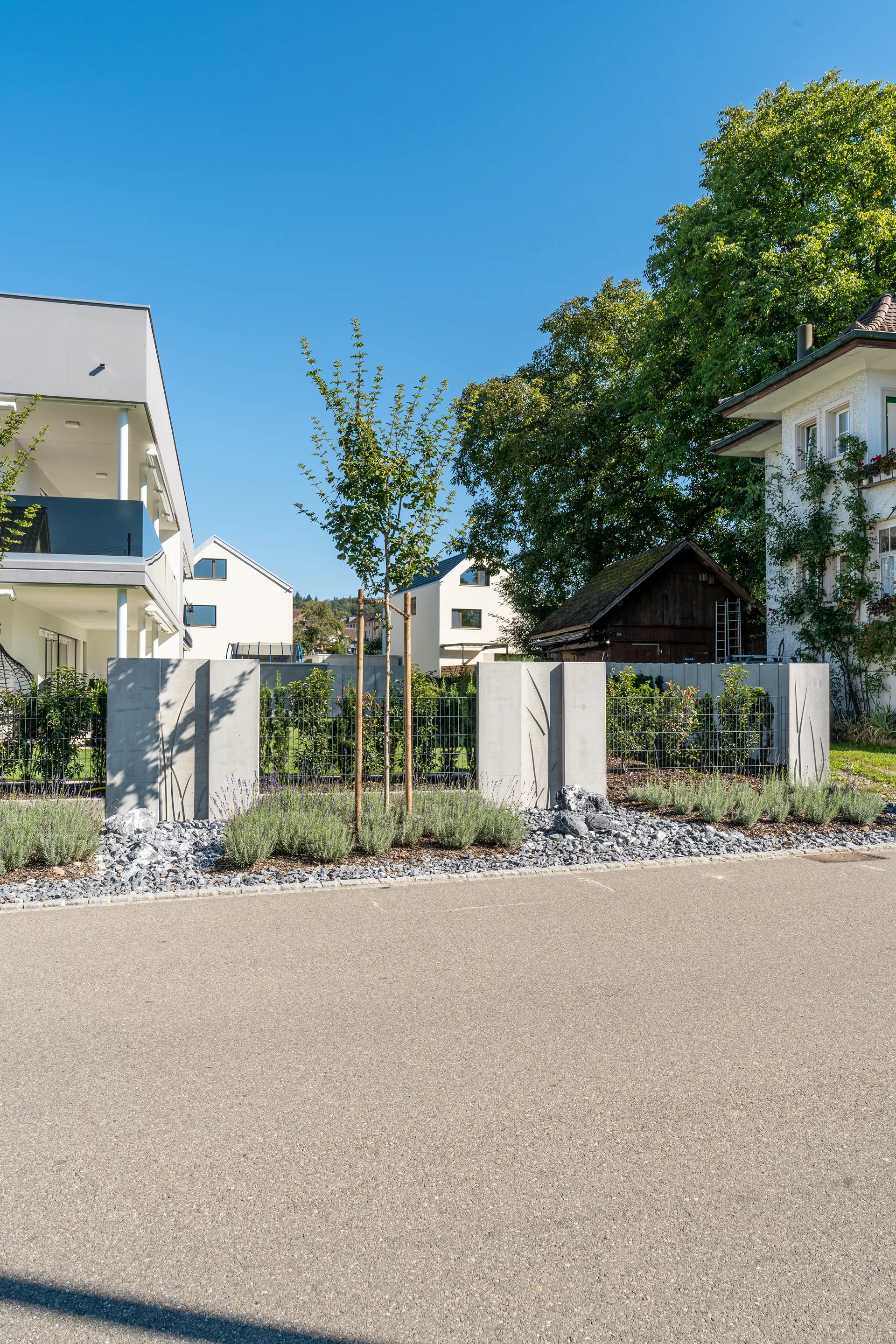 Betonstele bewehrt ohne Motiv grau glatt vollkantig L 50 cm B 6 cm H 250 cm