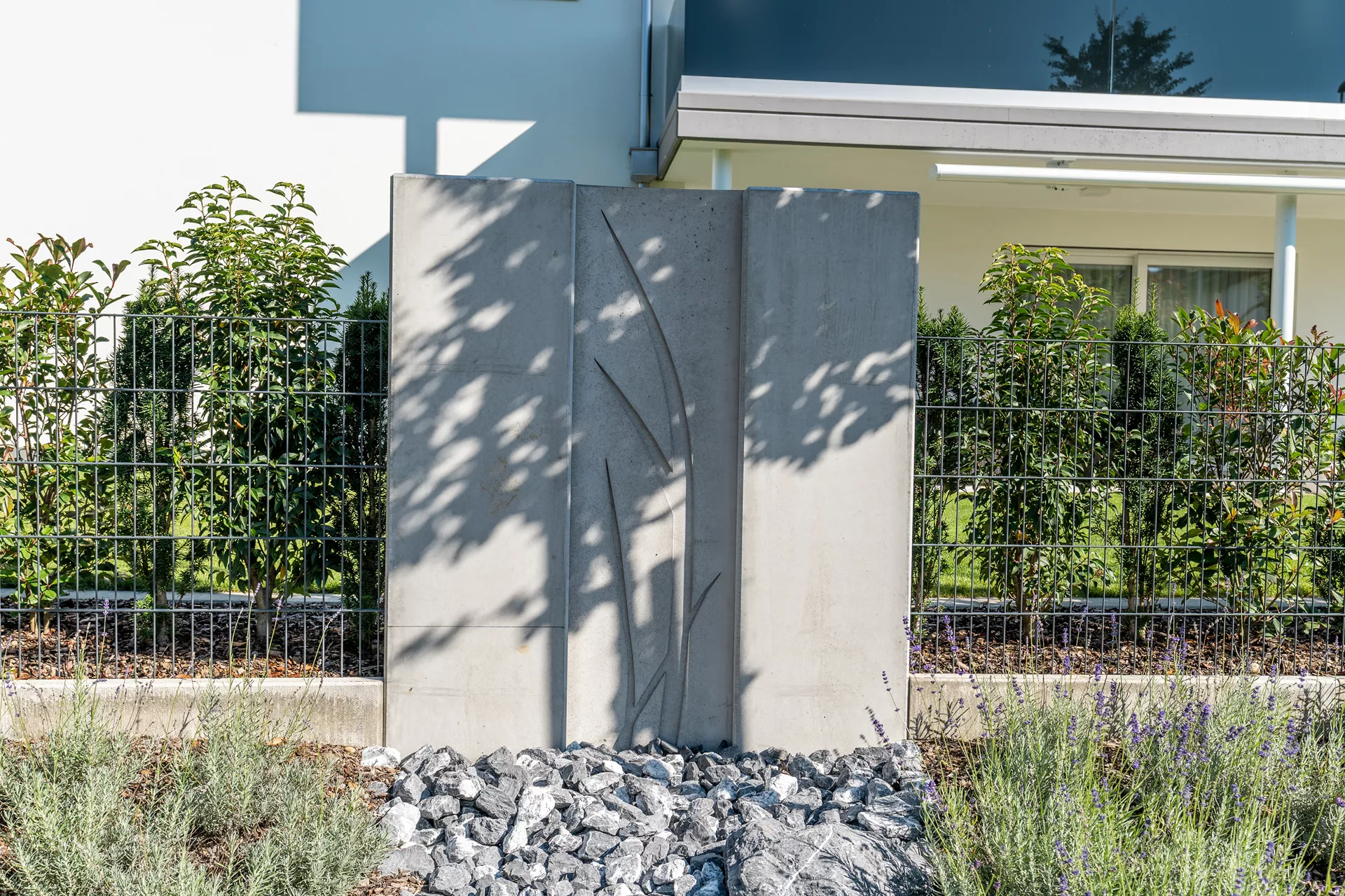 Betonstele bewehrt ohne Motiv grau glatt vollkantig L 50 cm B 6 cm H 250 cm