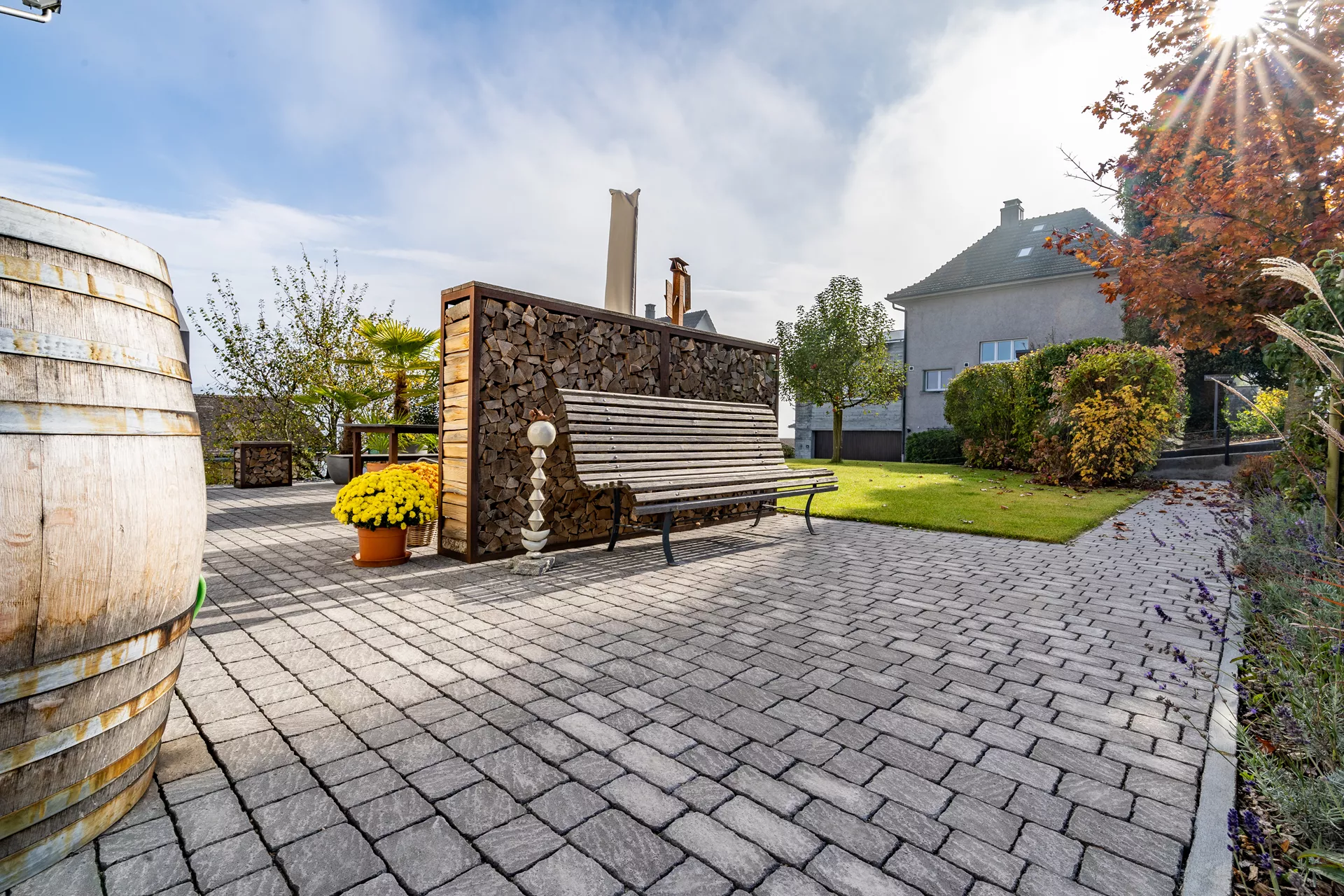 FRIEDA Wildpflaster perlgrau strukturiert Kanten gebr. L 9.4-19.4 cm B 9.4-11.9 cm H 7 cm