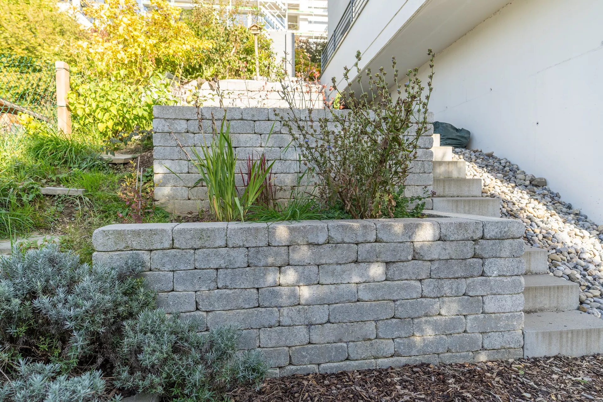 CUATRO Mauersteine Kanten gebrochen naturgrau L 20-35 cm B 25 cm H 15 cm