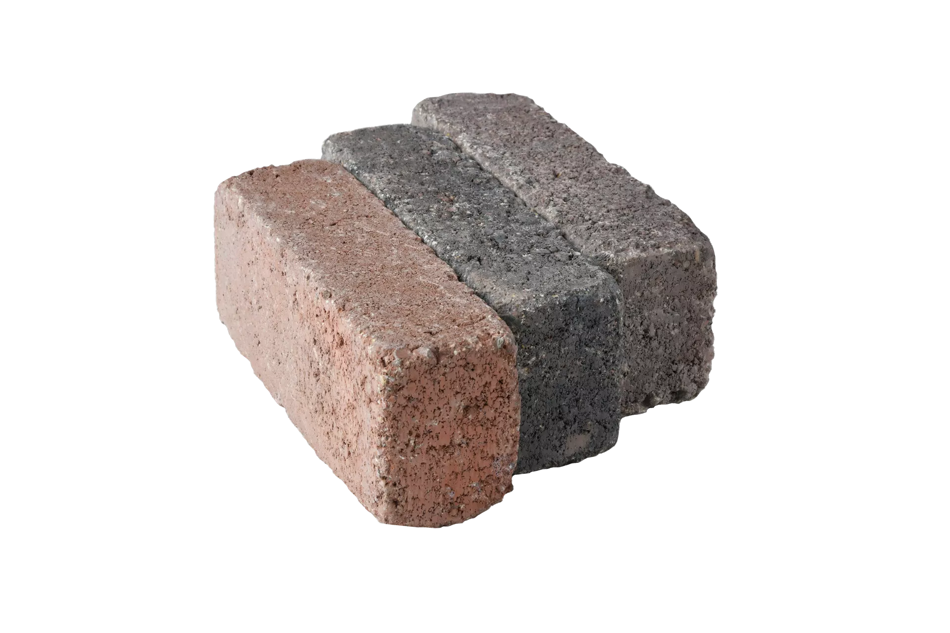 RIEMO Pflasterstein Herbstlaub (rot-grau) Kanten gebrochen L 22 cm B 6 cm H 8 cm