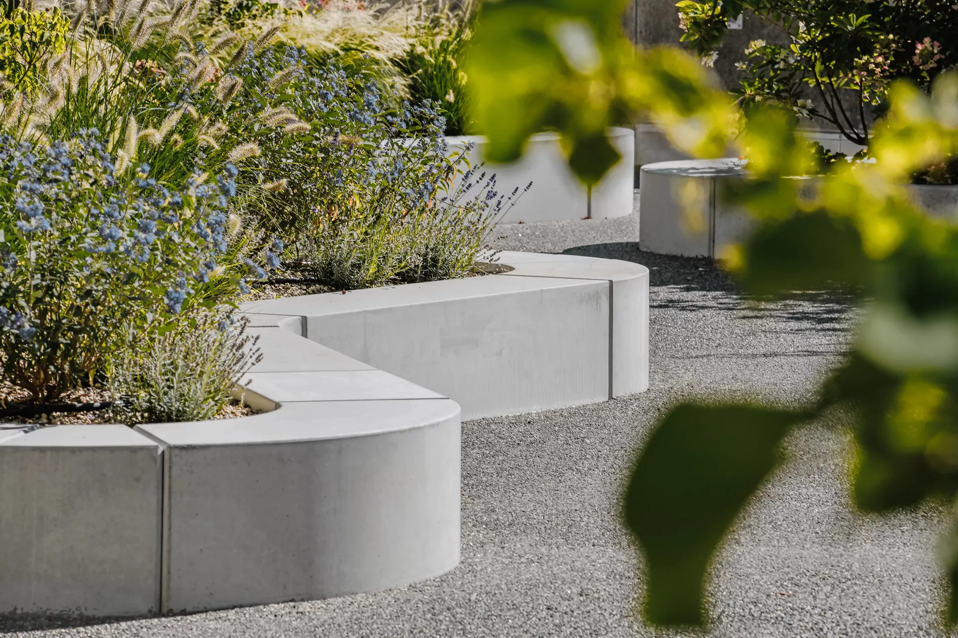 STOCKHORN U-Element Bogenelement rund R 80 cm a 45° grau L 57 cm B 40 cm H 50 cm