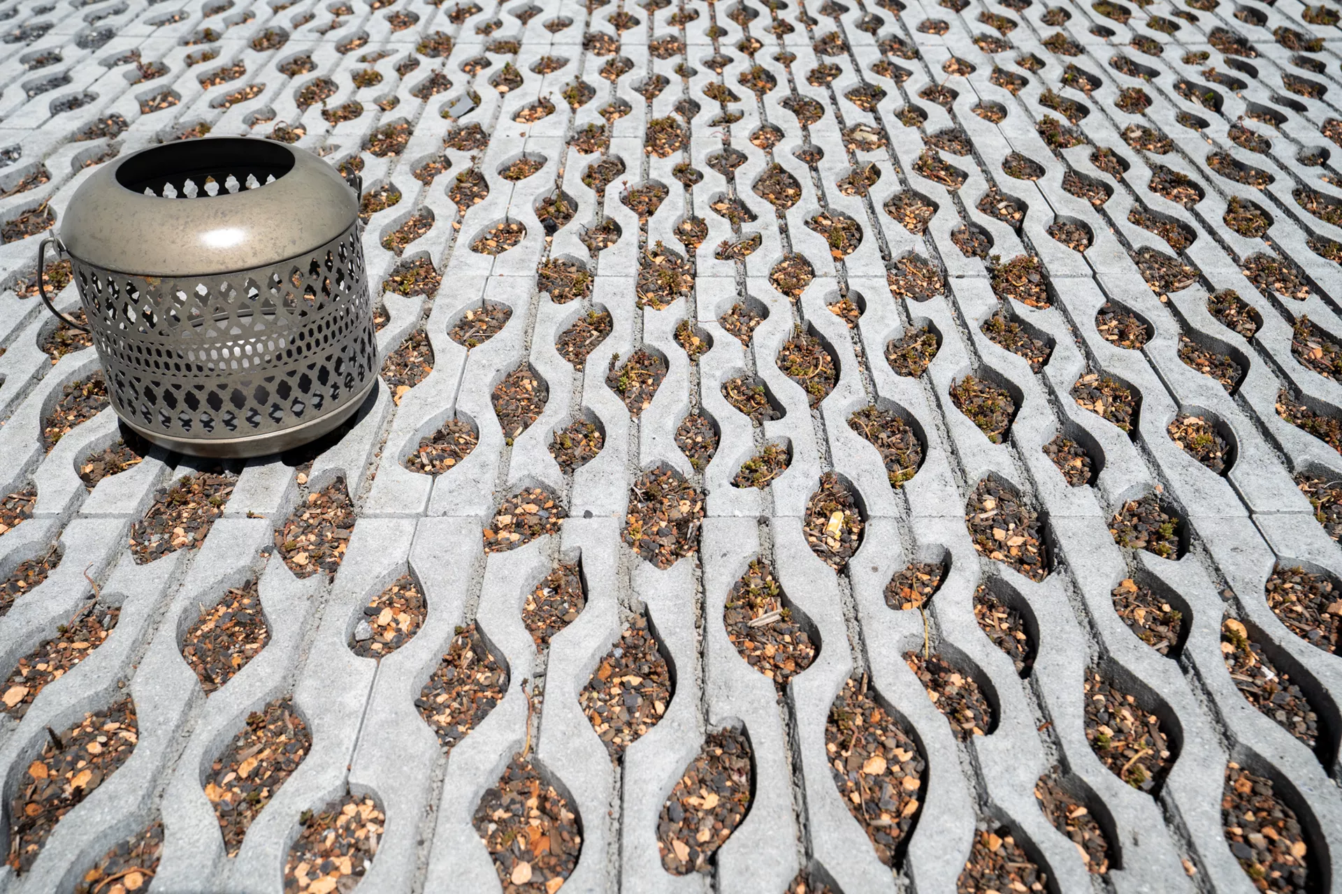 SENTONI Rasengitterstein mit Nocken grau glatt L 60 cm B 40 cm H 10 cm