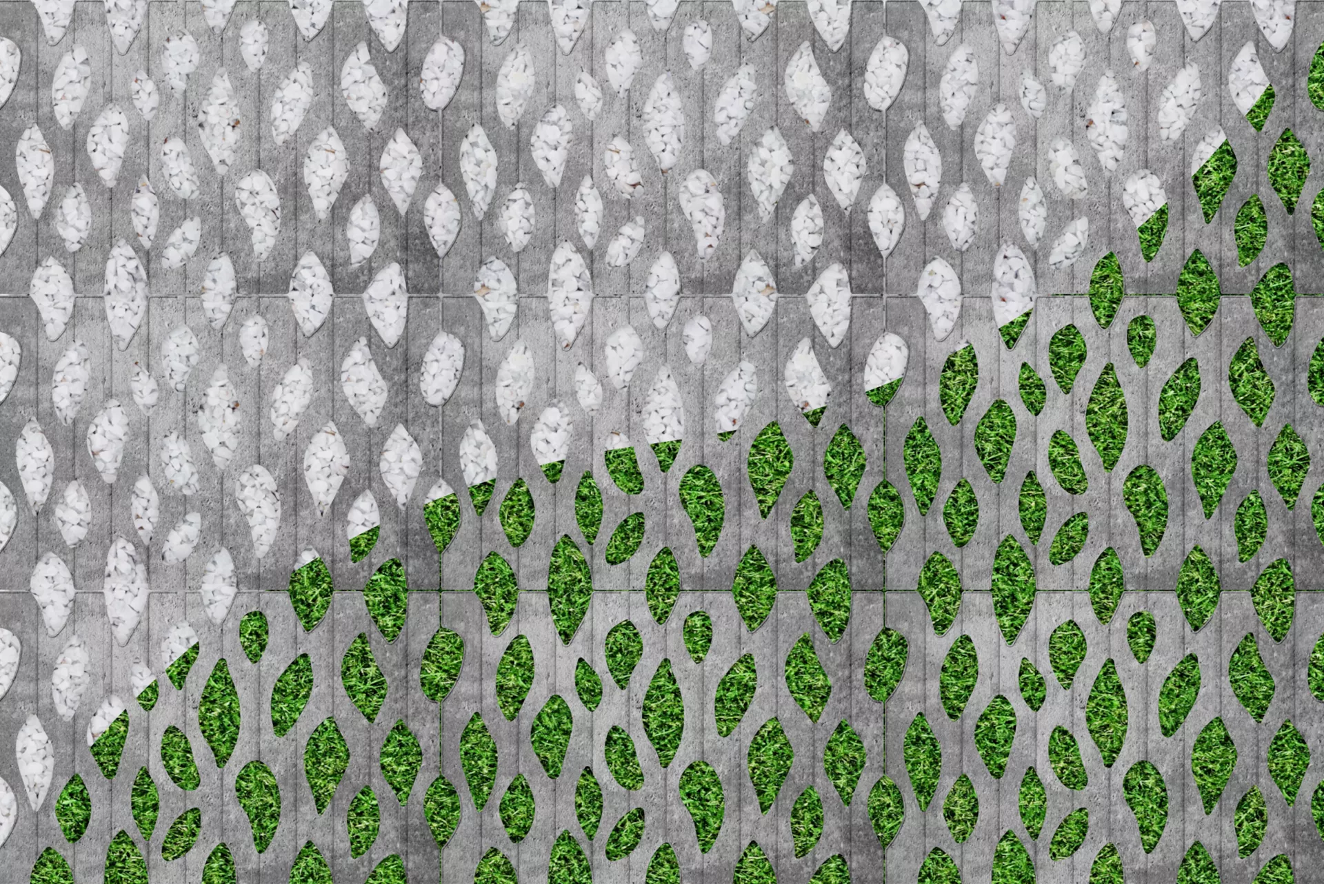 SENTONI Rasengitterstein mit Nocken grau glatt L 60 cm B 40 cm H 10 cm