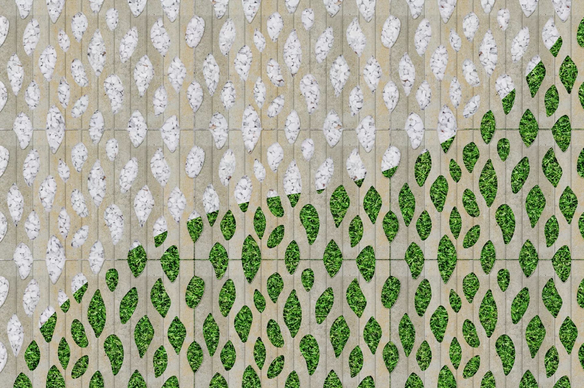 SENTONI Rasengitterstein mit Nocken grau glatt L 60 cm B 40 cm H 10 cm