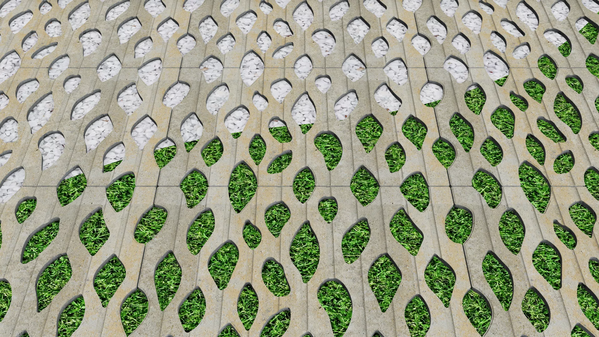 SENTONI Rasengitterstein mit Nocken grau glatt L 60 cm B 40 cm H 10 cm