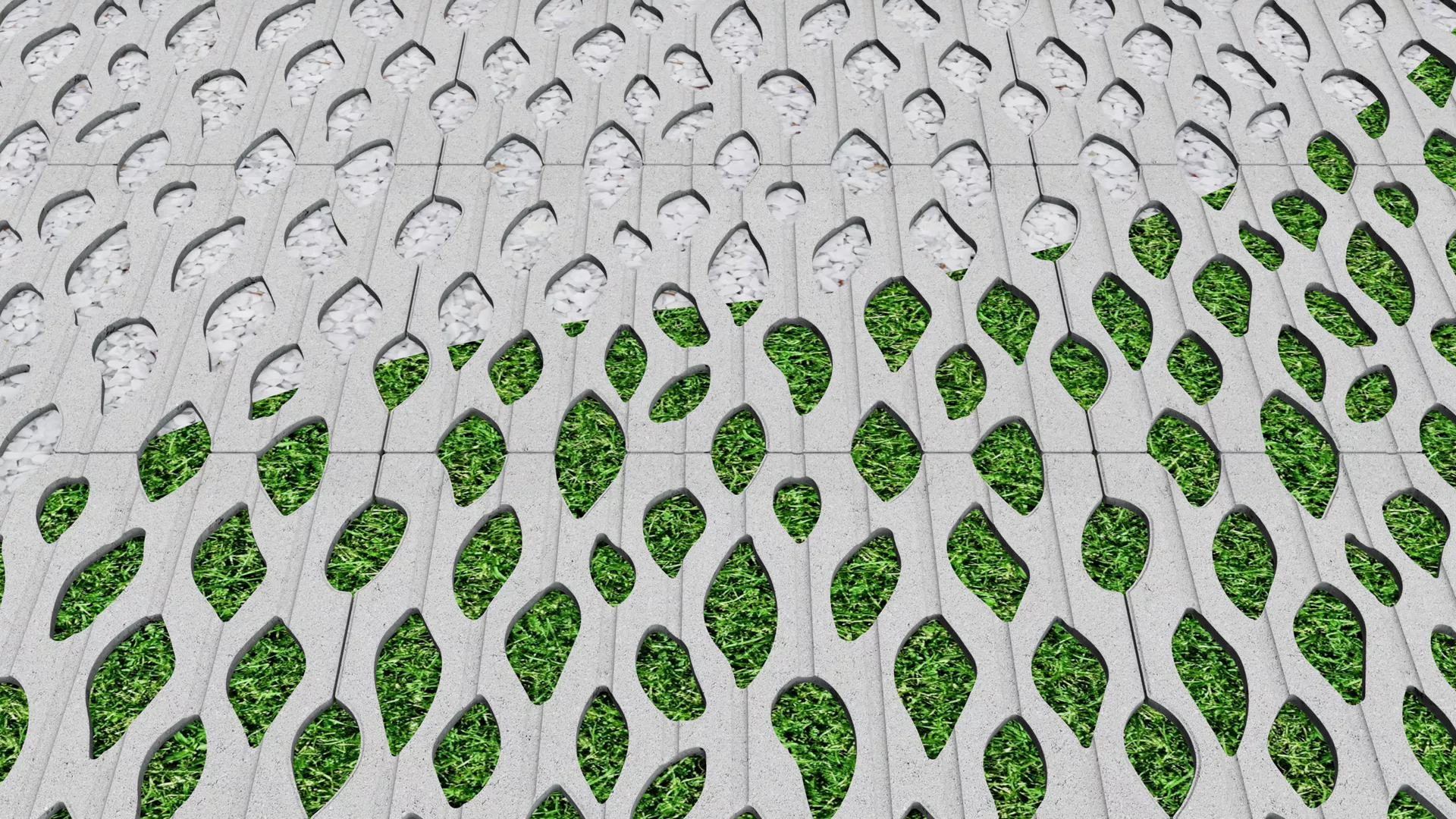 SENTONI Rasengitterstein mit Nocken grau glatt L 60 cm B 40 cm H 10 cm