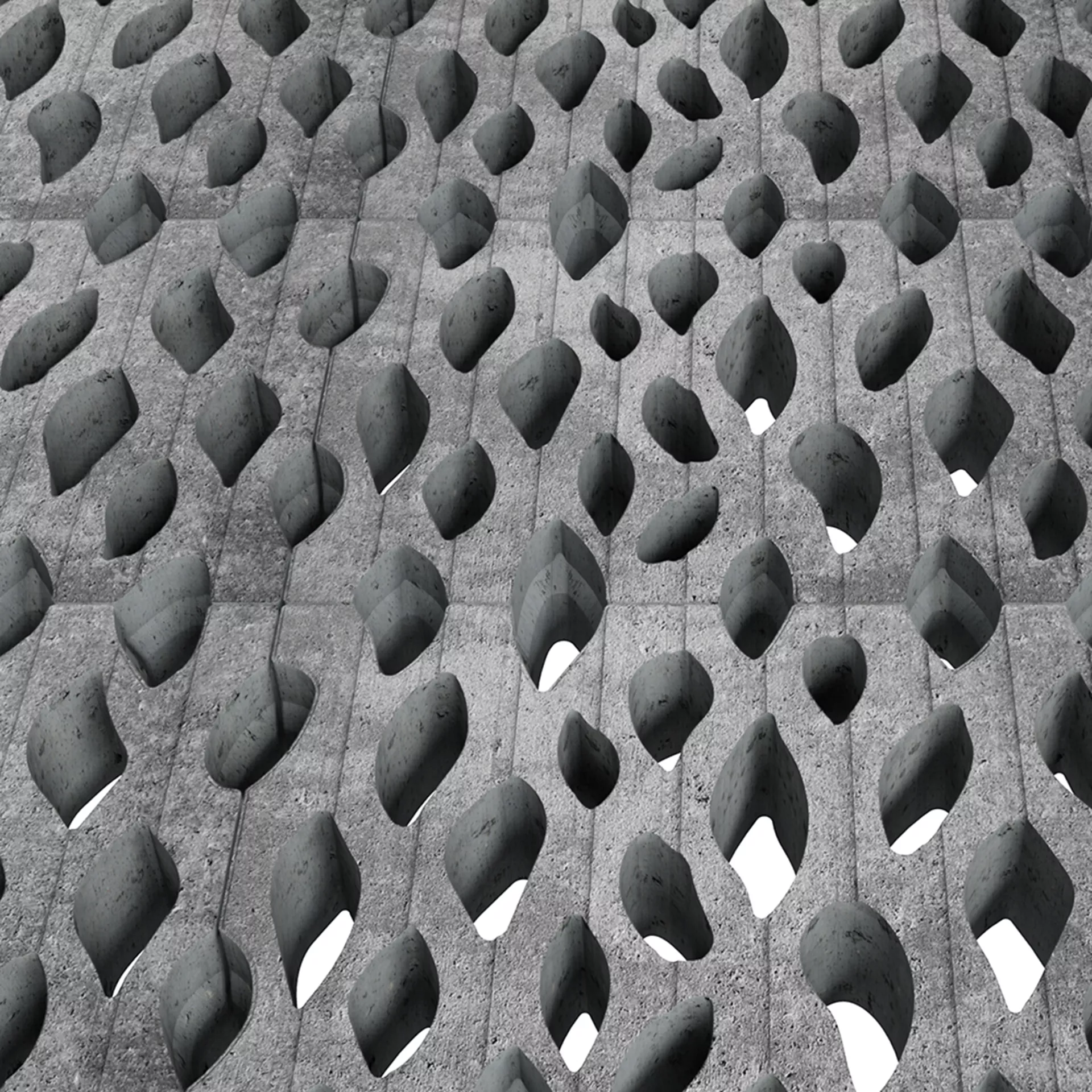 SENTONI Rasengitterstein mit Nocken grau glatt L 60 cm B 40 cm H 10 cm