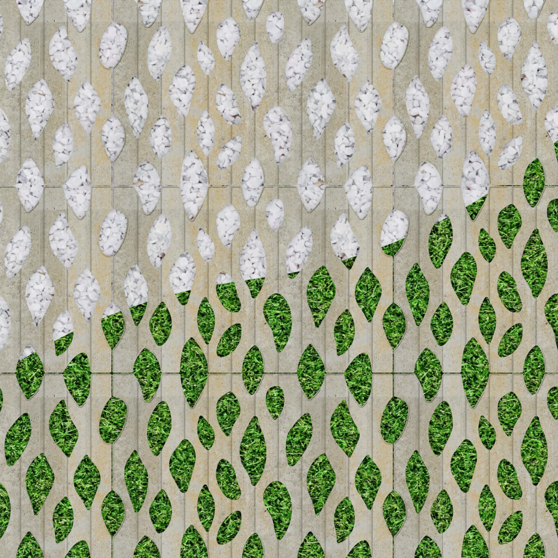 SENTONI Rasengitterstein mit Nocken grau glatt L 60 cm B 40 cm H 10 cm