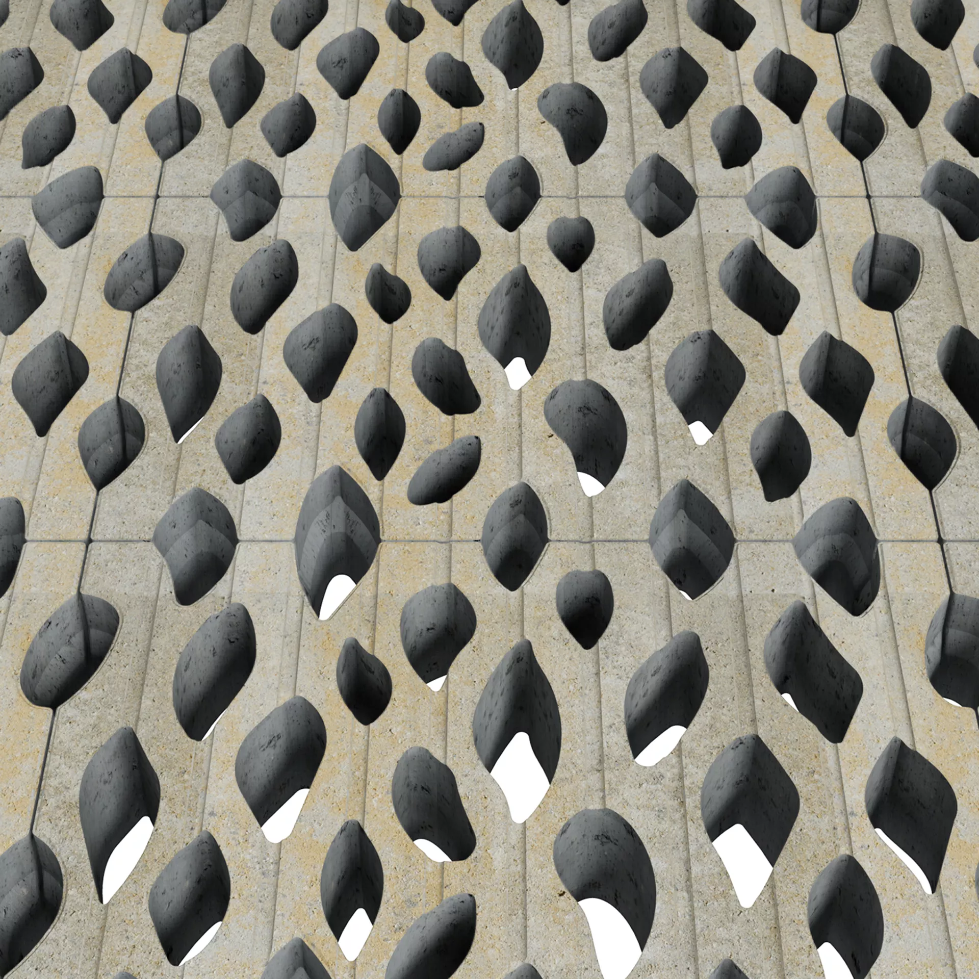 SENTONI Rasengitterstein mit Nocken grau glatt L 60 cm B 40 cm H 10 cm