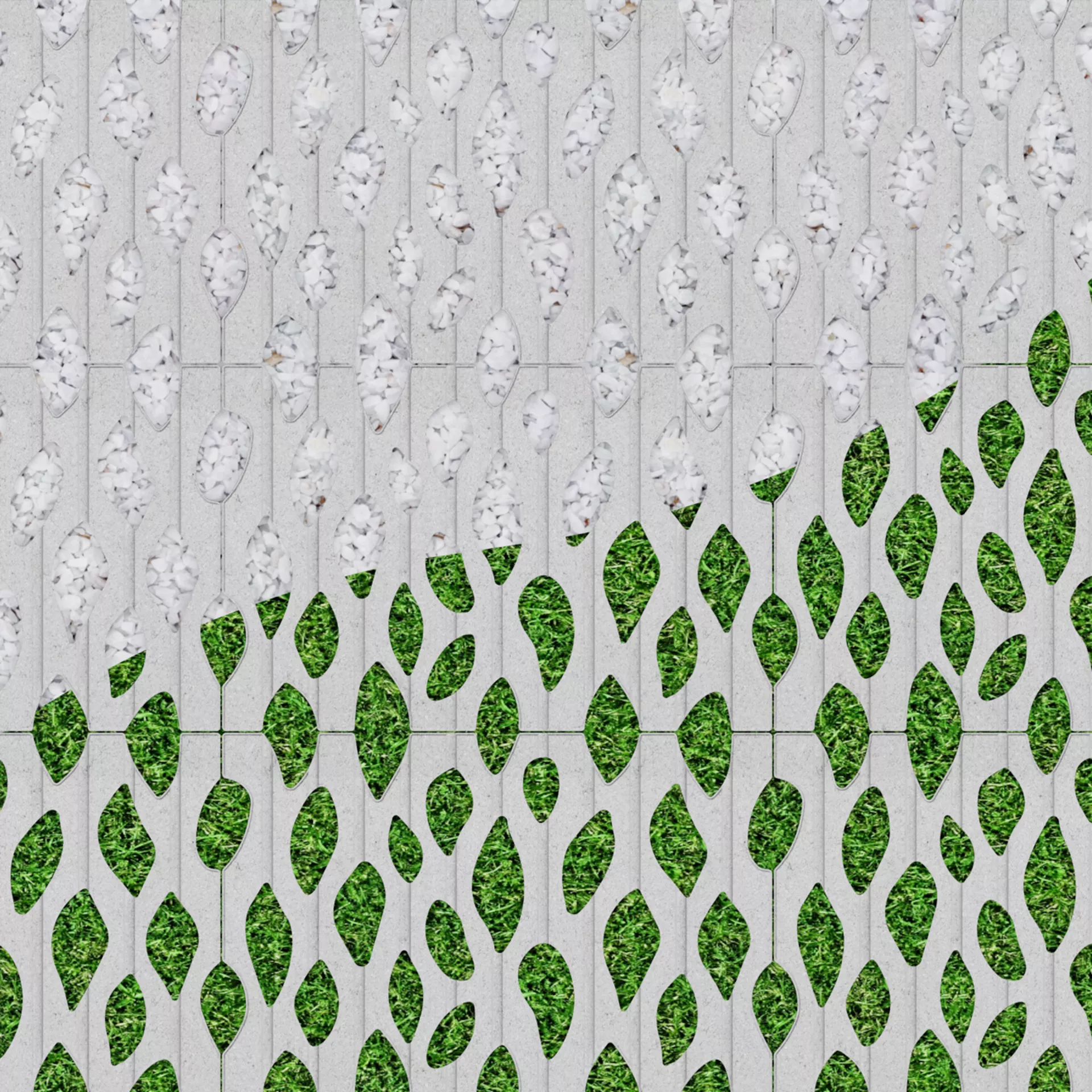 SENTONI Rasengitterstein mit Nocken grau glatt L 60 cm B 40 cm H 10 cm