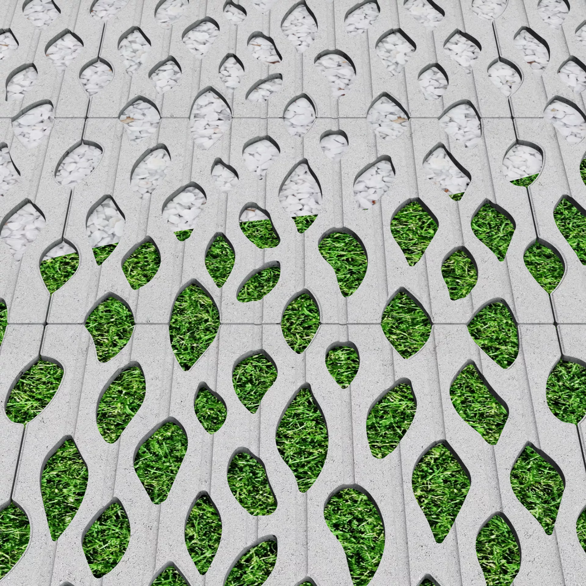 SENTONI Rasengitterstein mit Nocken grau glatt L 60 cm B 40 cm H 10 cm