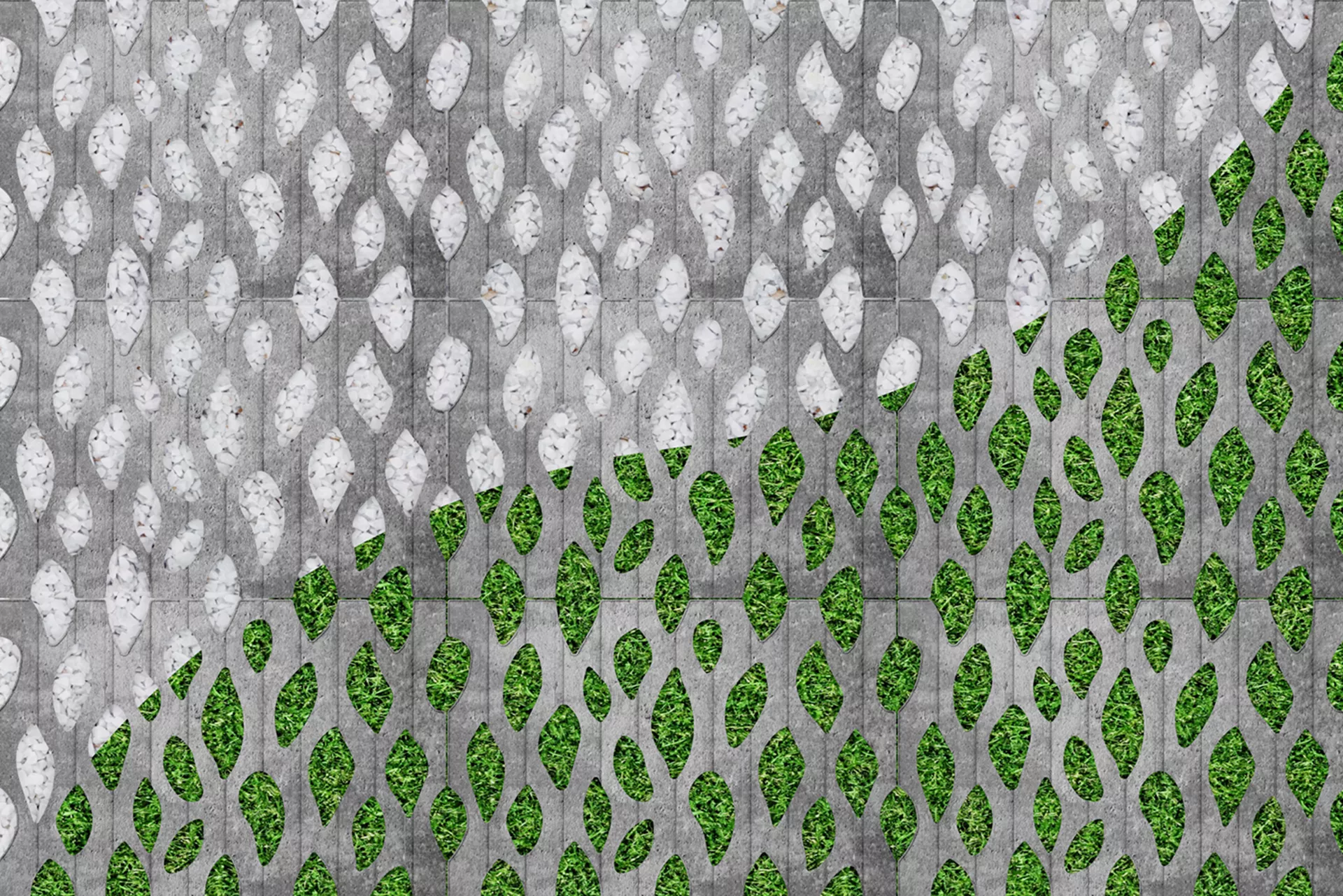 SENTONI Rasengitterstein mit Nocken grau glatt L 60 cm B 40 cm H 10 cm