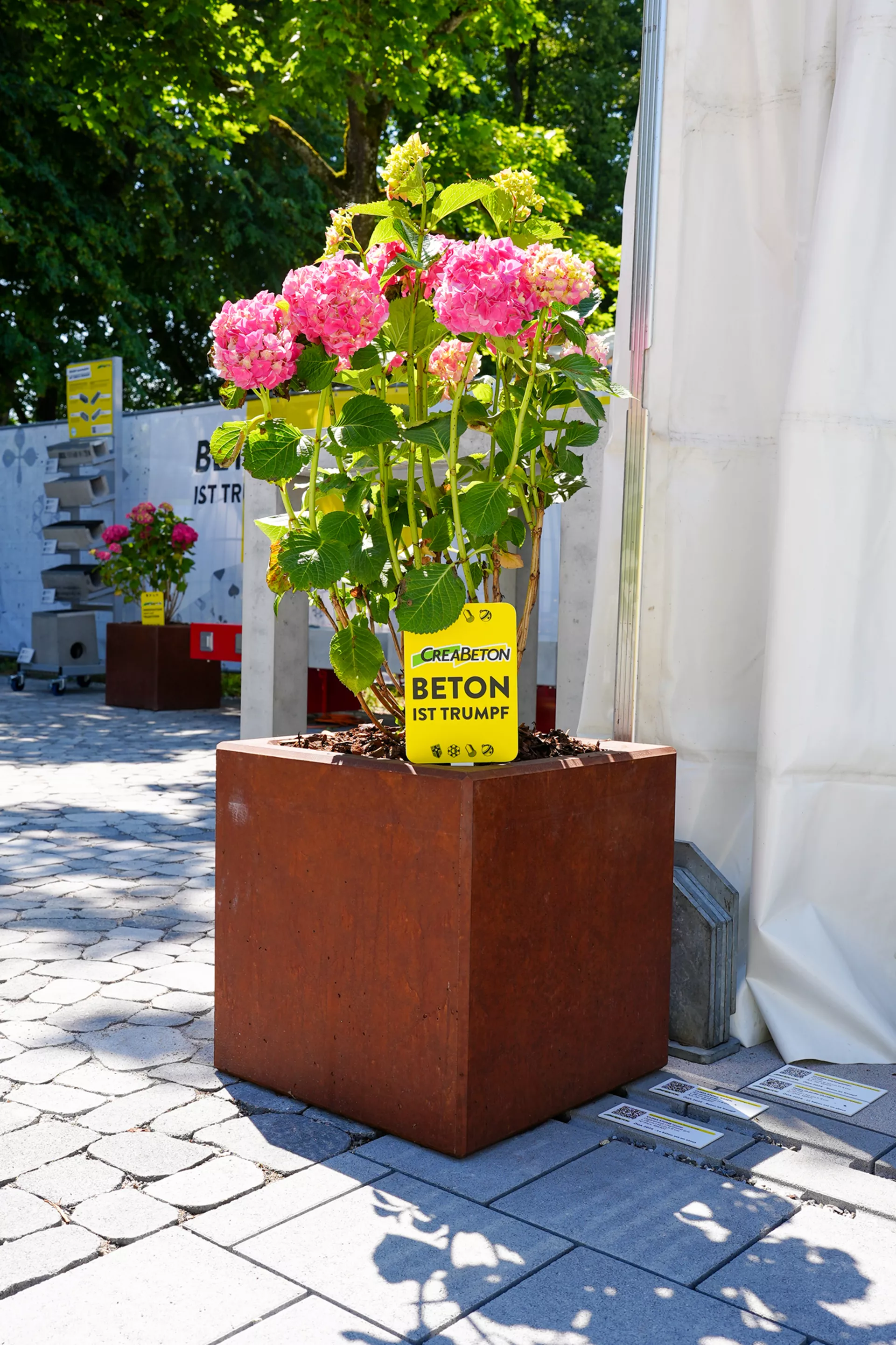 FERRO CONCRETE Pflanzentrog quadratisch Rost glatt L 50 cm B 50 cm H 50 cm W 5 cm