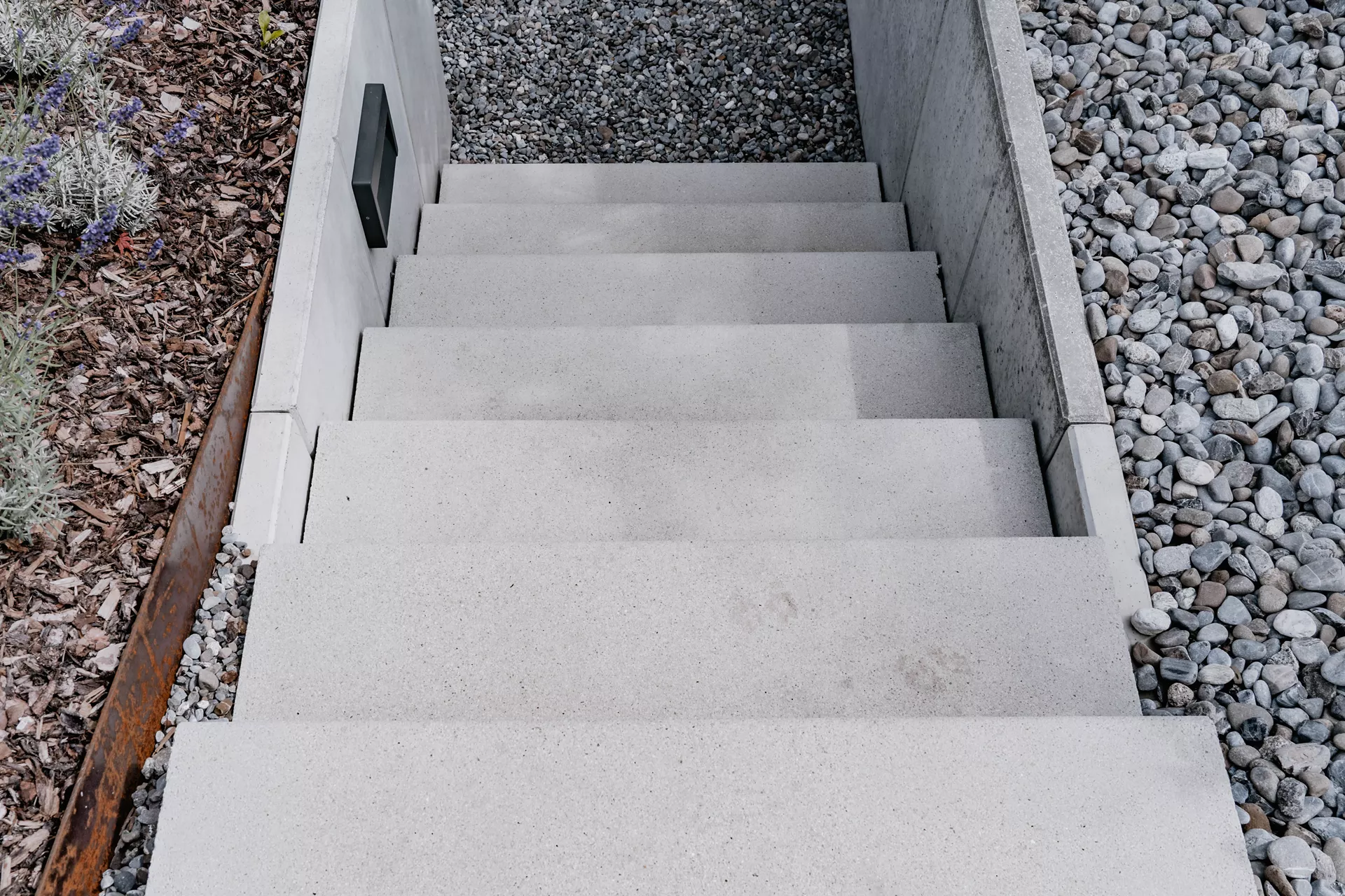 PARADISO Blockstufe argento gestrahlt gefast L 100 cm B 40 cm H 17 cm