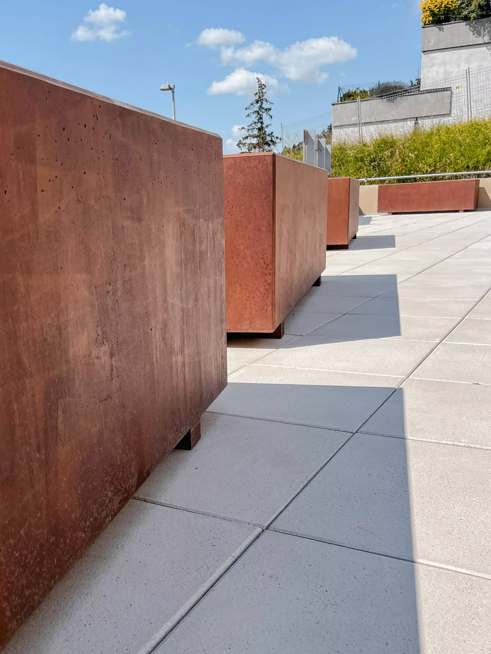 FERRO CONCRETE Pflanzentrog rechteckig Rost glatt L 200 cm B 60 cm H 60 cm W 5 cm