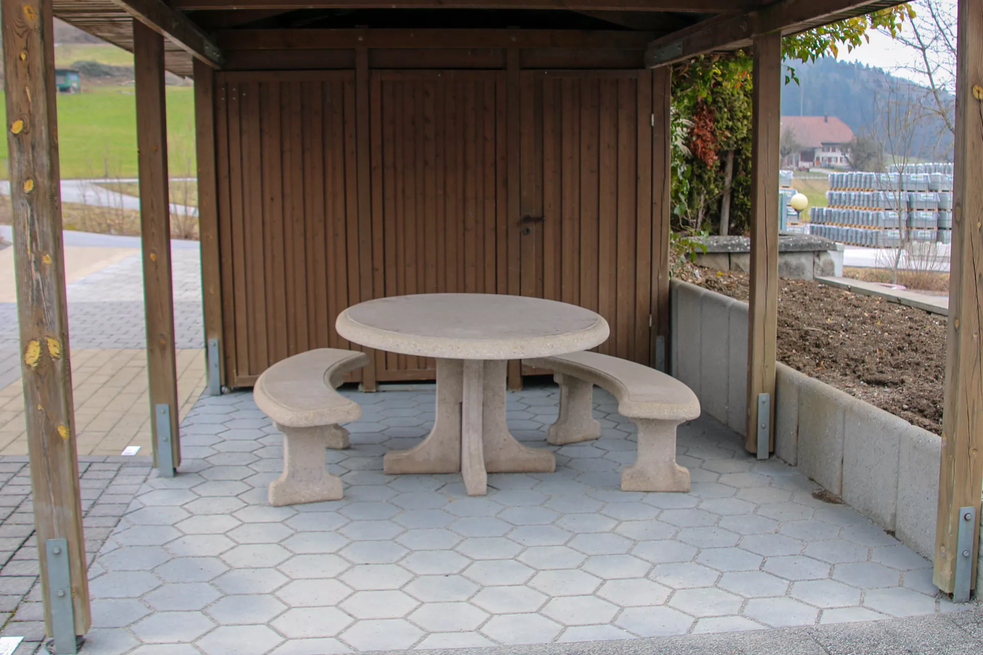 OMEGA Ökosteine Normalstein grau glatt fein gefast L 28.5 cm B 25 cm H 6 cm