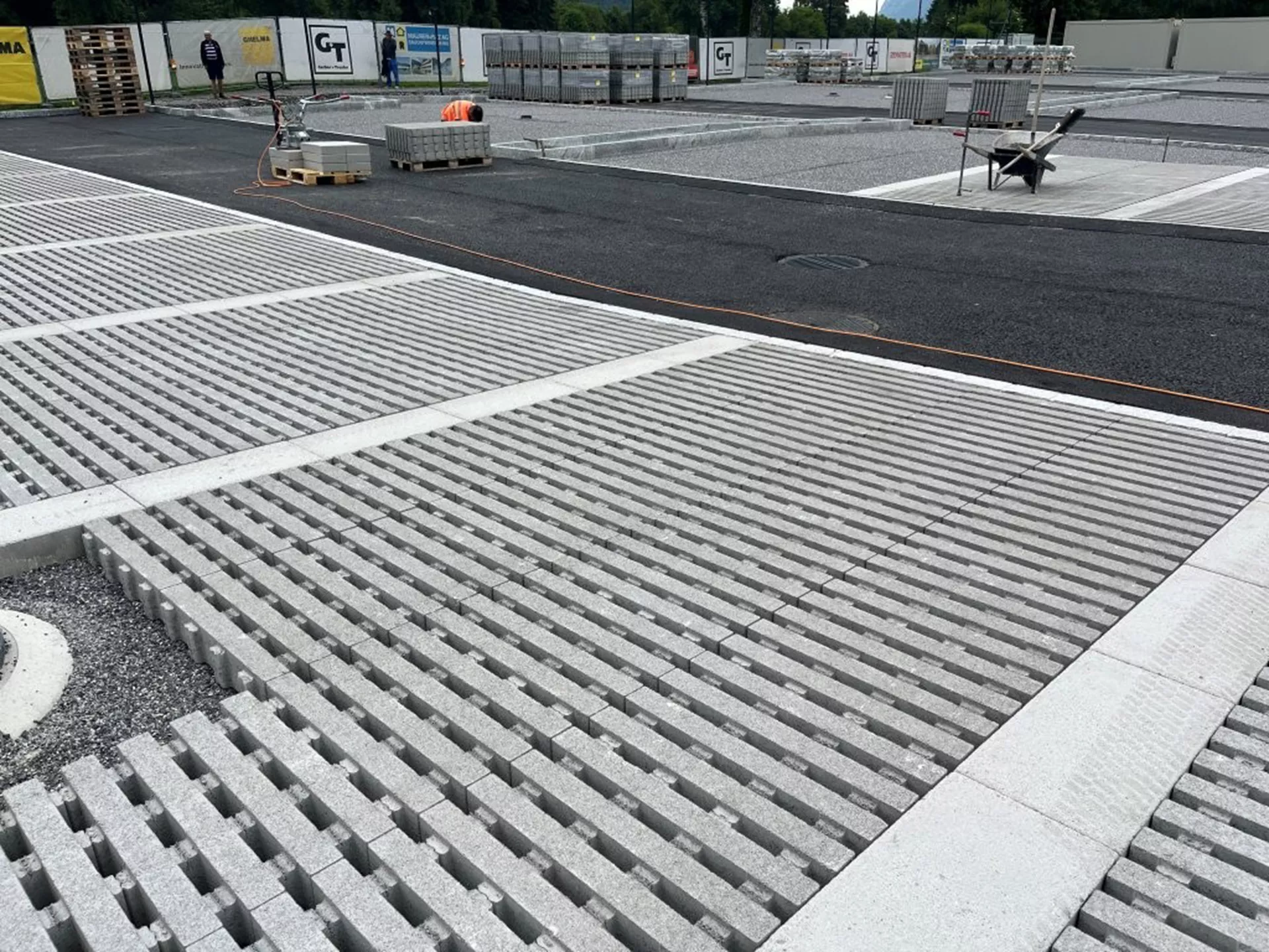 RAINA Rasenliner mit Verschiebesicherung grau glatt L 60 cm B 40 cm H 10 cm