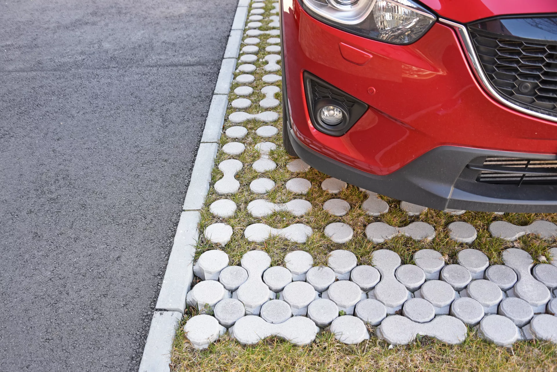 LUNIX Rasengitterstein grau glatt L 53.2 cm 39.9 cm H 12 cm