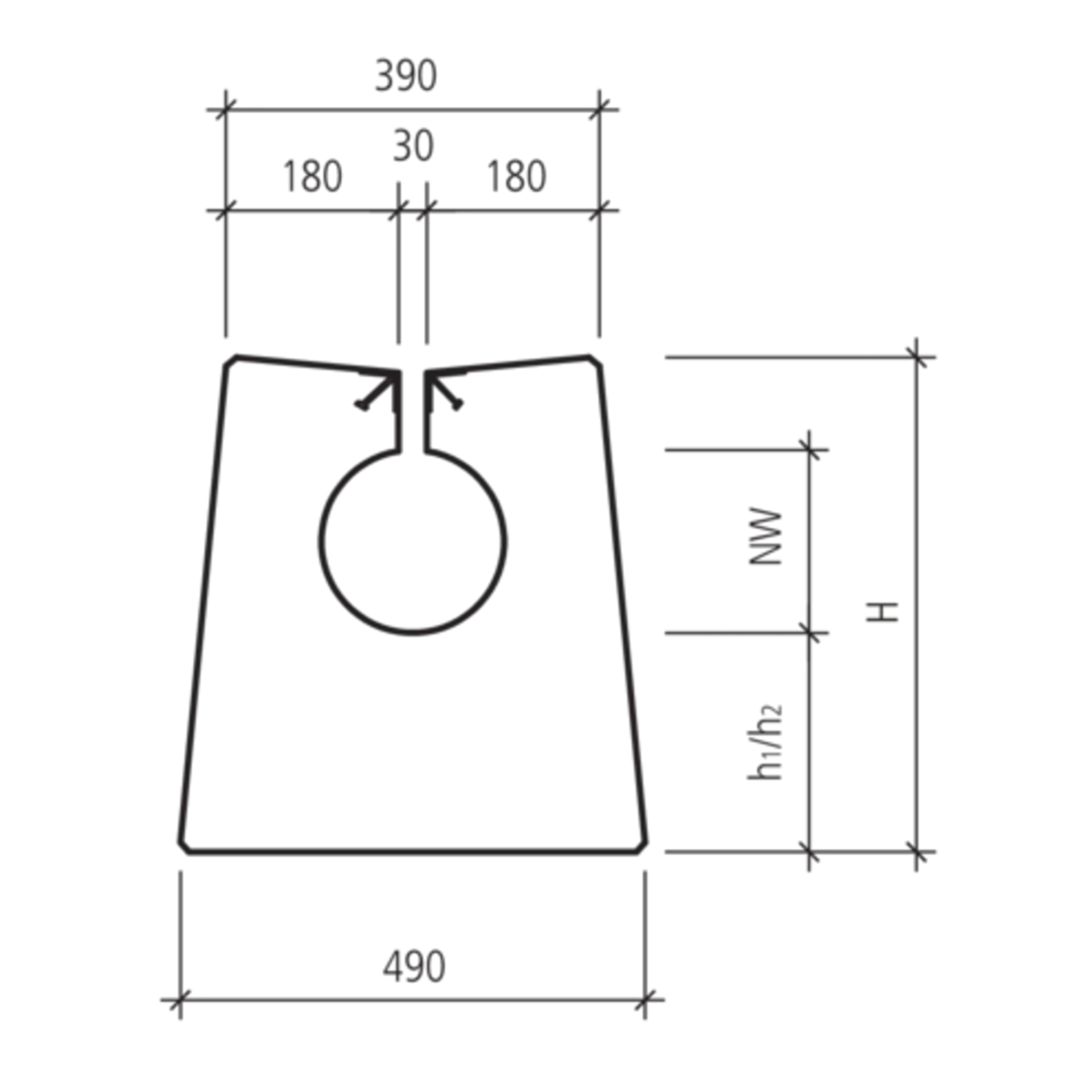 Schlitzrinne Typ Bern, Kantenschutz V4A