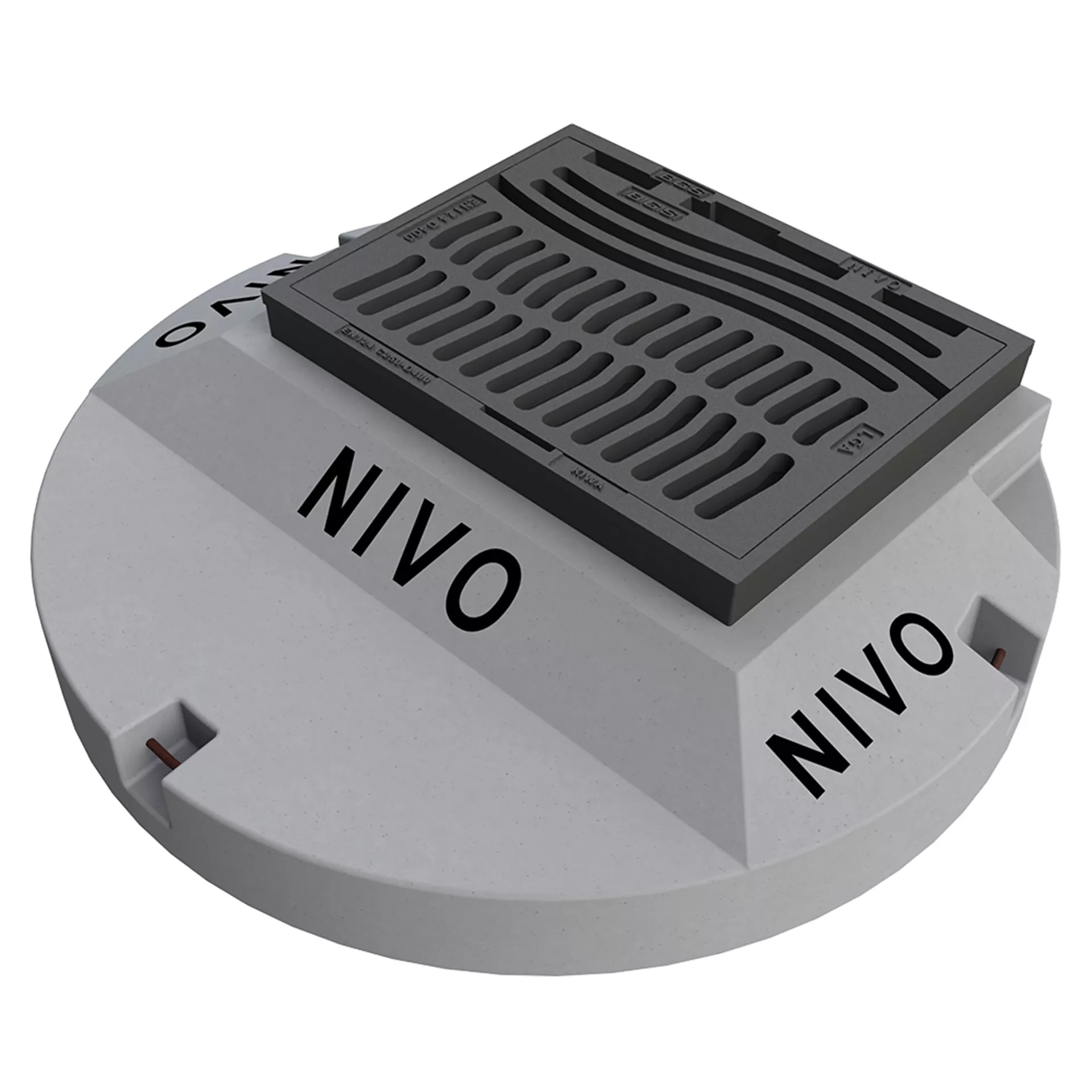 NIVO höhenverstellbare Gussdeckel und Strassenroste mit Beto onrahmen