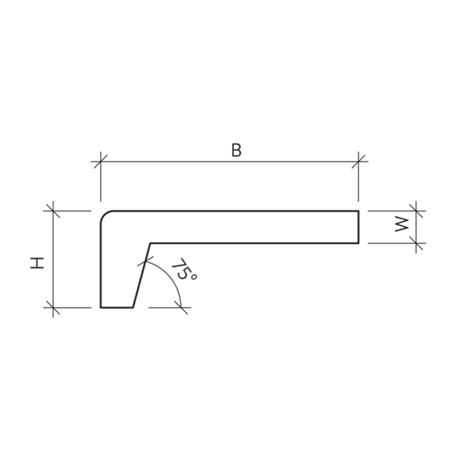 FROSTA Winkelstufen gestrahlt